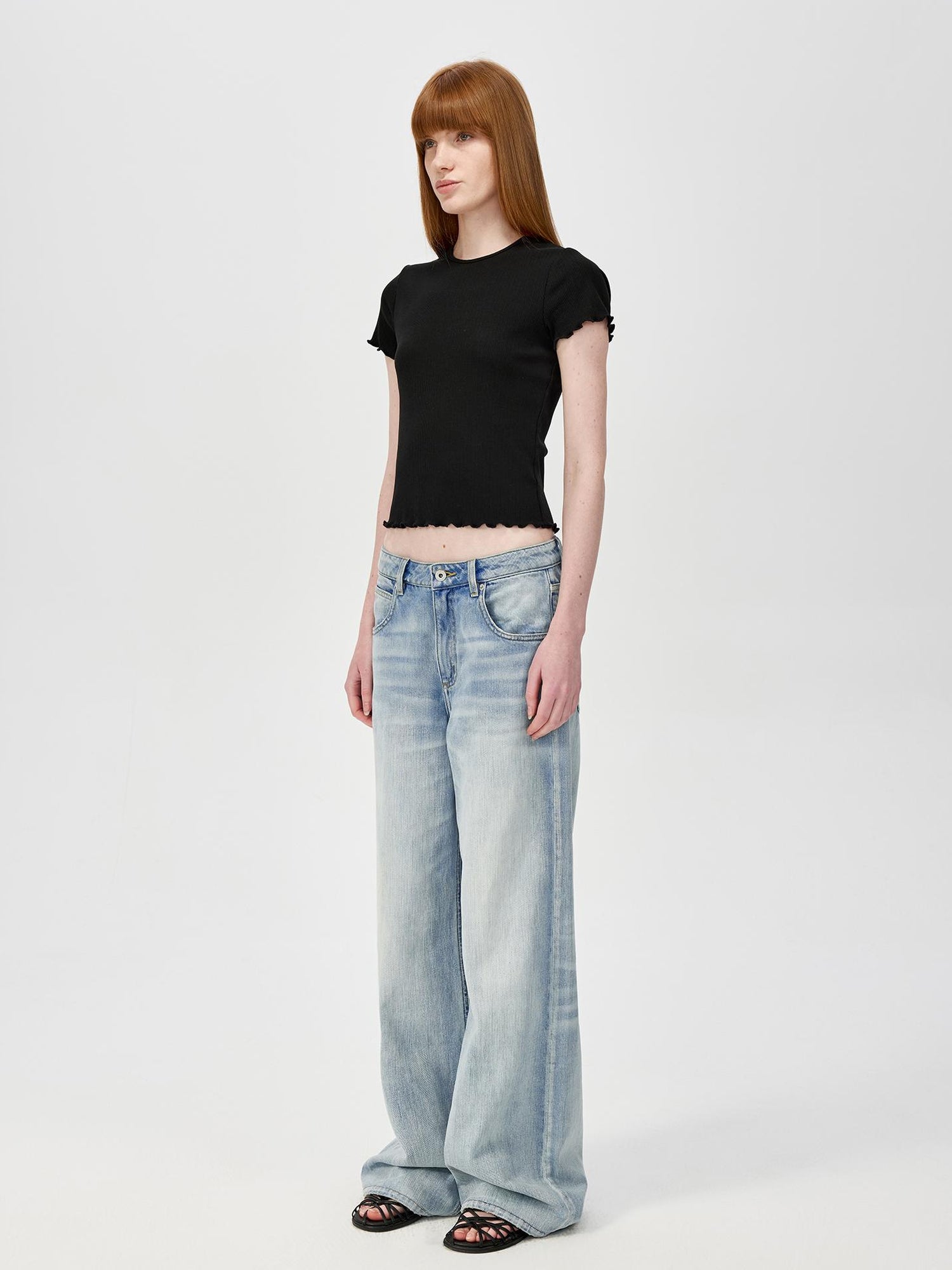 Northbutsouth Classic Washed Sky Blue Relaxed Fit Straight Leg Jeans