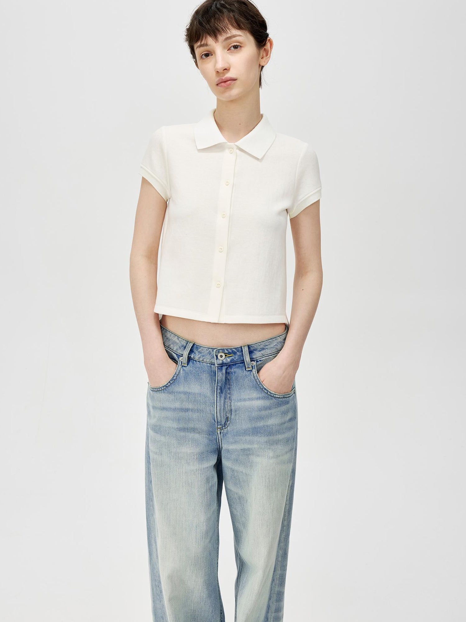 Northbutsouth Classic Washed Sky Blue Relaxed Fit Straight Leg Jeans