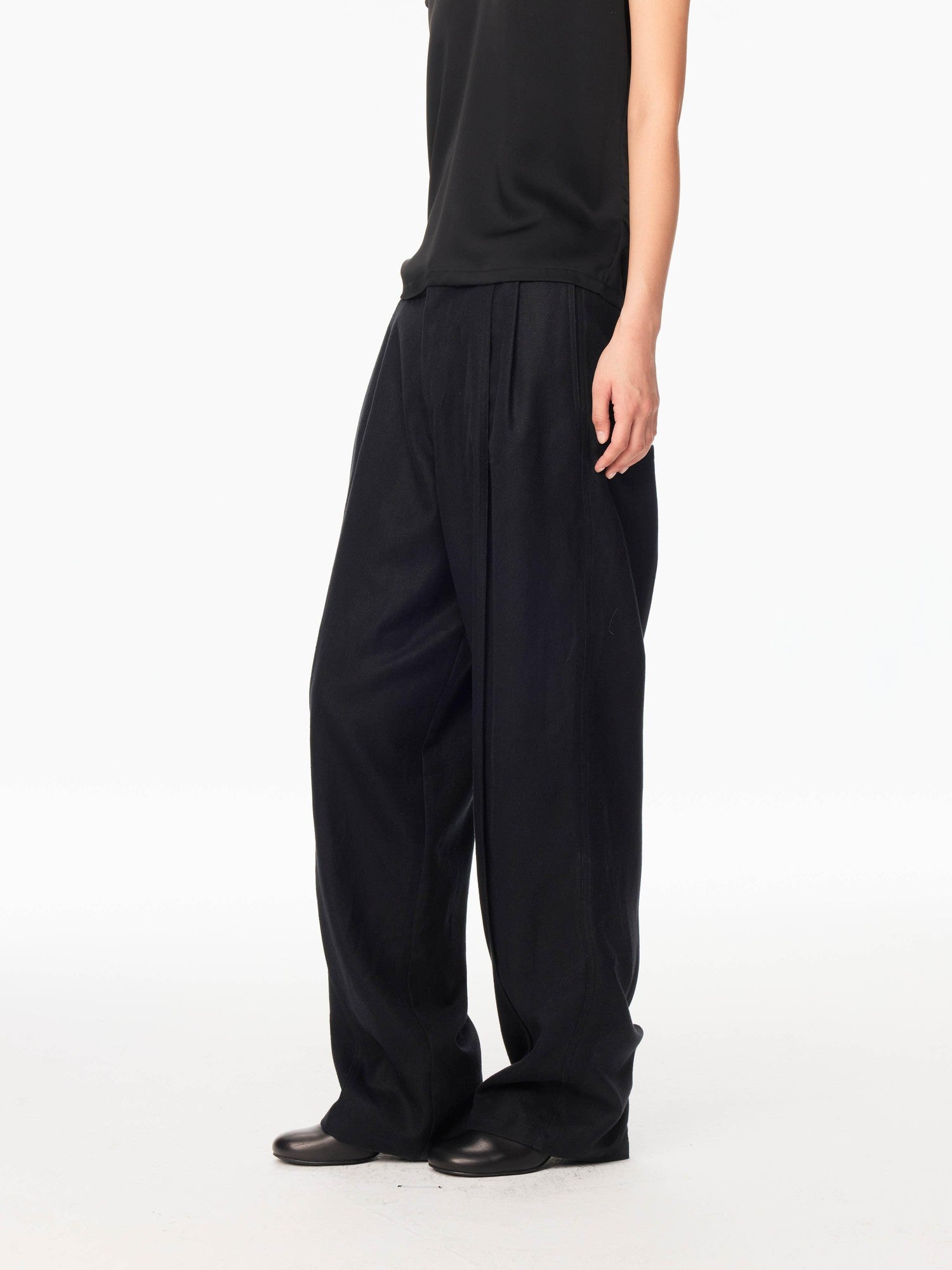Northbutsouth Cocoon Double Pleat No Waistband Mid Low Rise Women&