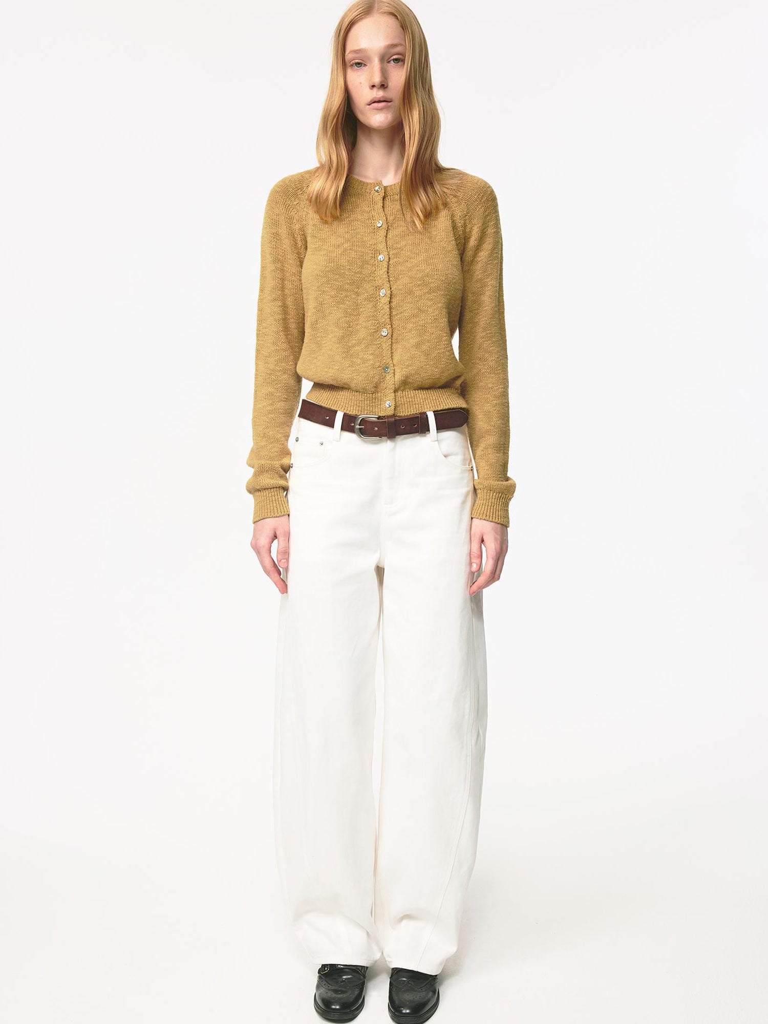 Northbutsouth Cotton Curved Hem Relaxed Fit Casual Trousers