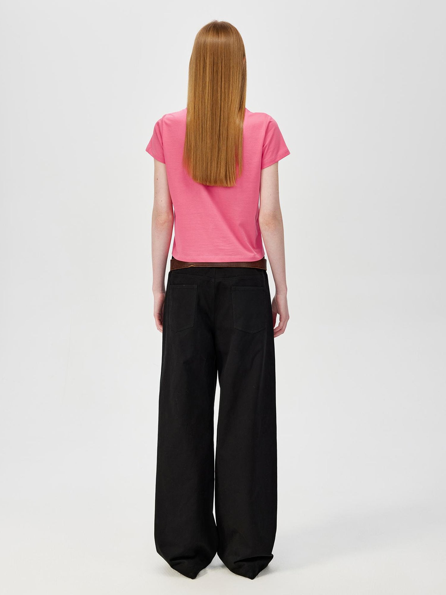 Northbutsouth Cropped Cotton Crewneck Tee Multi Color Basic Fit