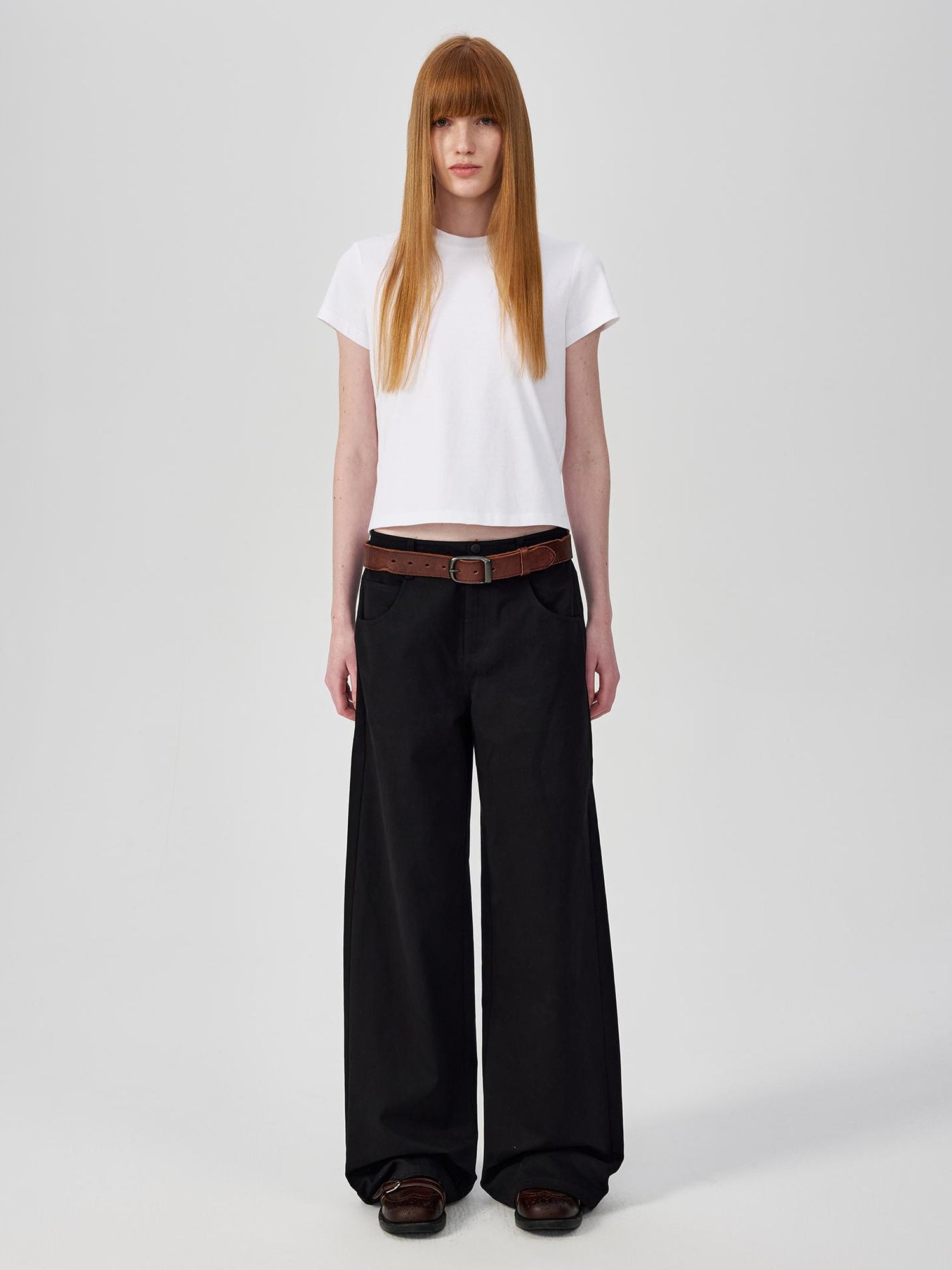 Northbutsouth Cropped Cotton Crewneck Tee Multi Color Basic Fit