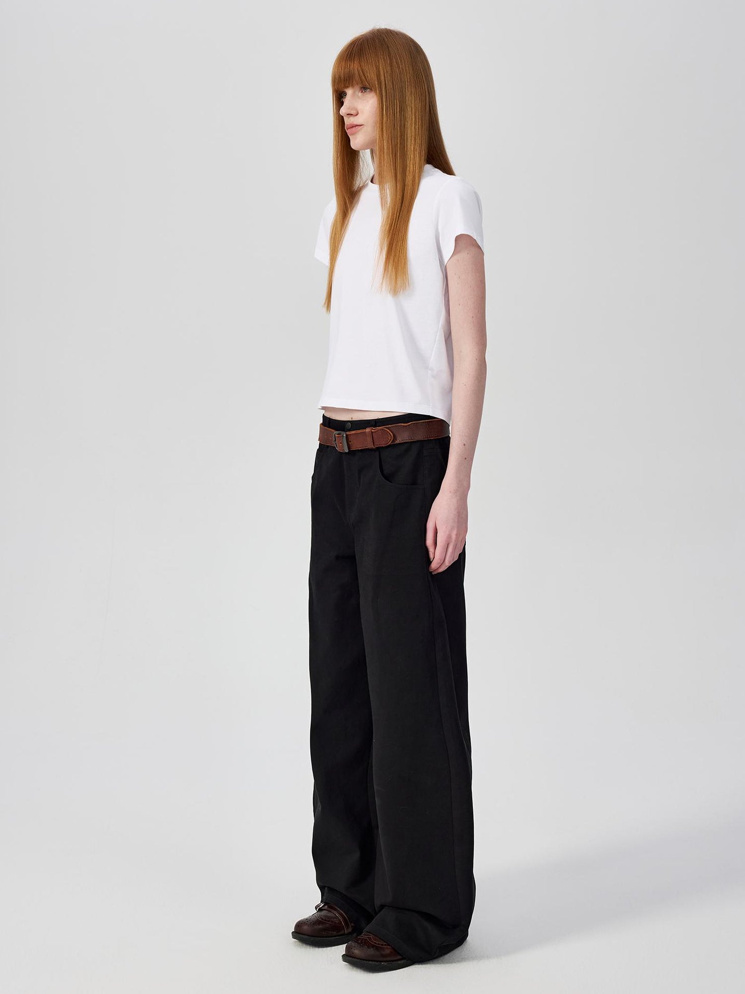 Northbutsouth Cropped Cotton Crewneck Tee Multi Color Basic Fit