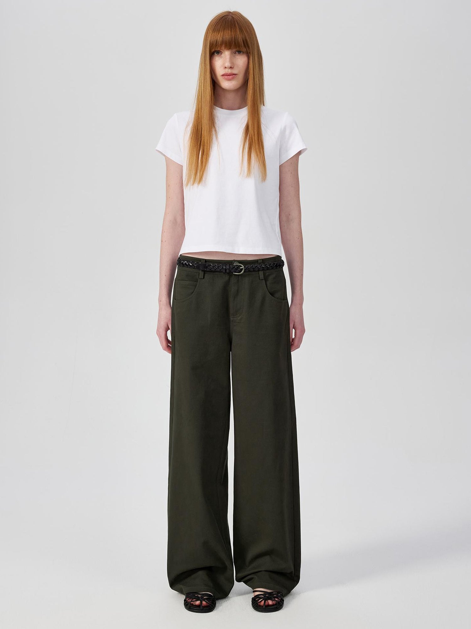 Northbutsouth Cropped Cotton Crewneck Tee Multi Color Basic Fit