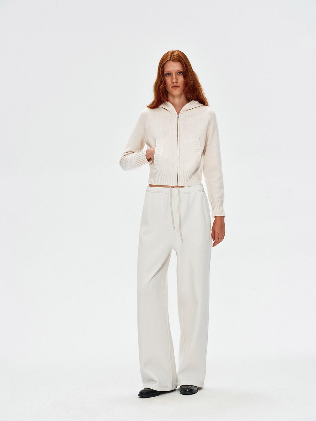 Northbutsouth Cropped Ribbed Panel Front Pockets Women&