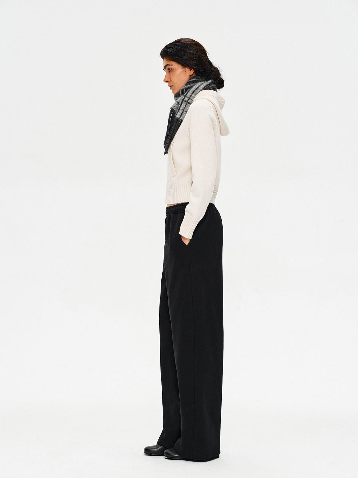 Northbutsouth Cropped Ribbed Panel Front Pockets Women&