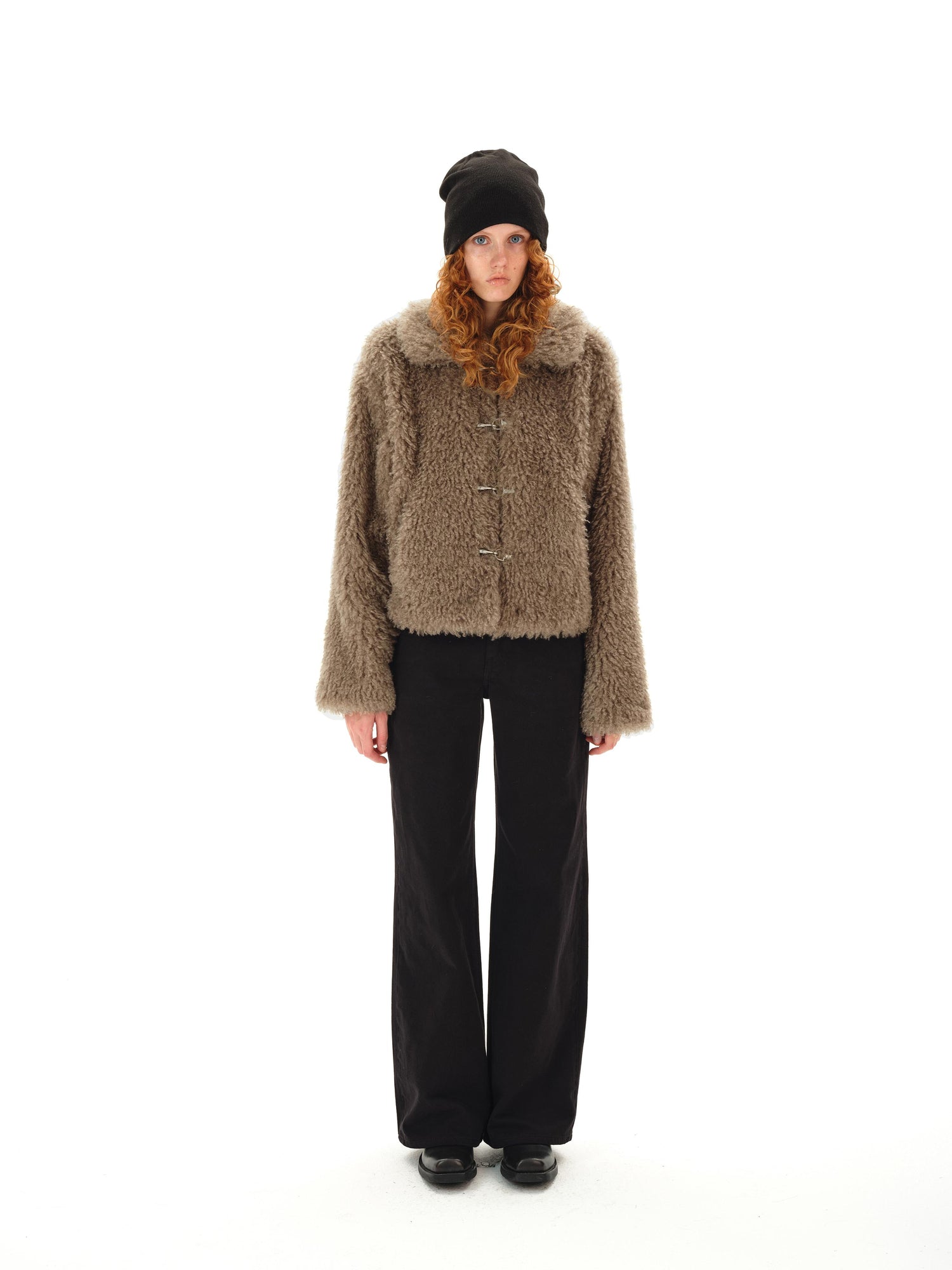 Northbutsouth Dandelion Touch Curly Collar Fur Coat