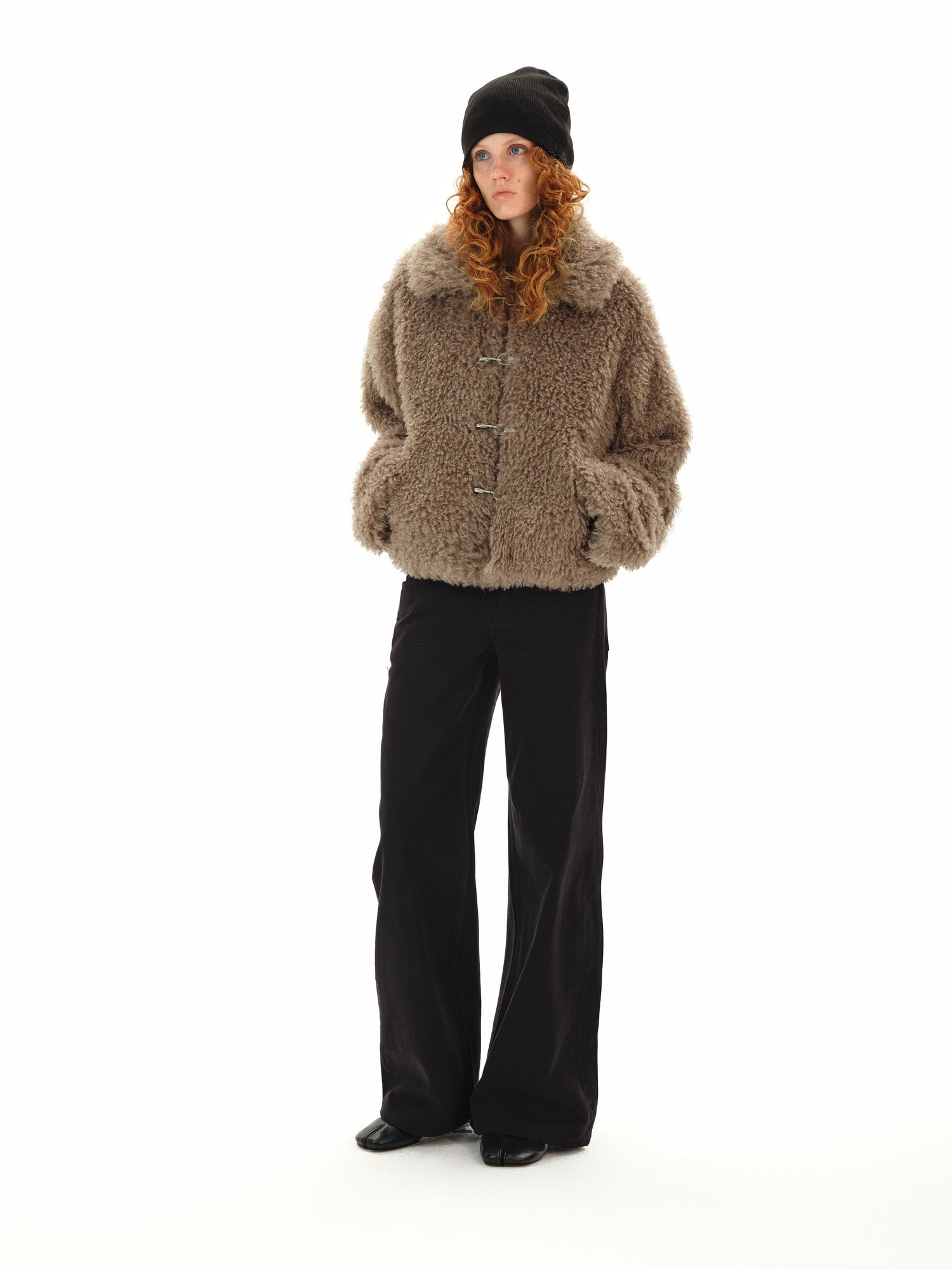 Northbutsouth Dandelion Touch Curly Collar Fur Coat