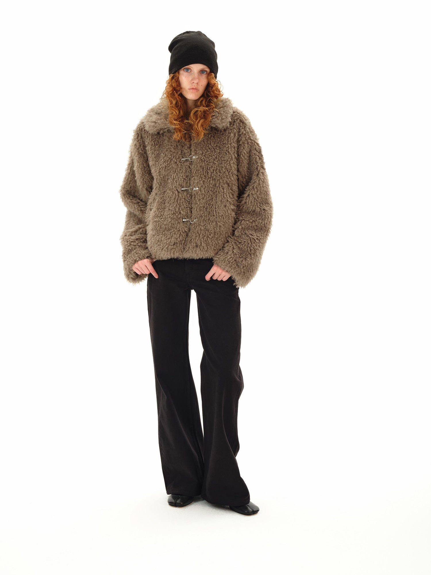 Northbutsouth Dandelion Touch Curly Collar Fur Coat