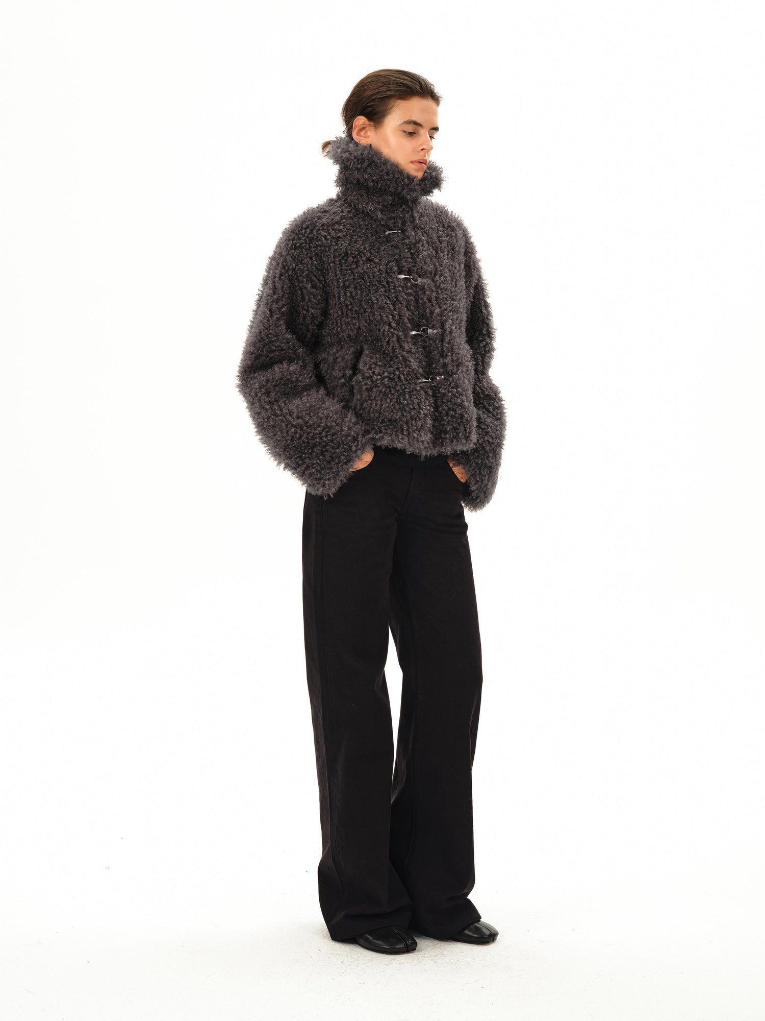 Northbutsouth Dandelion Touch Curly Collar Fur Coat