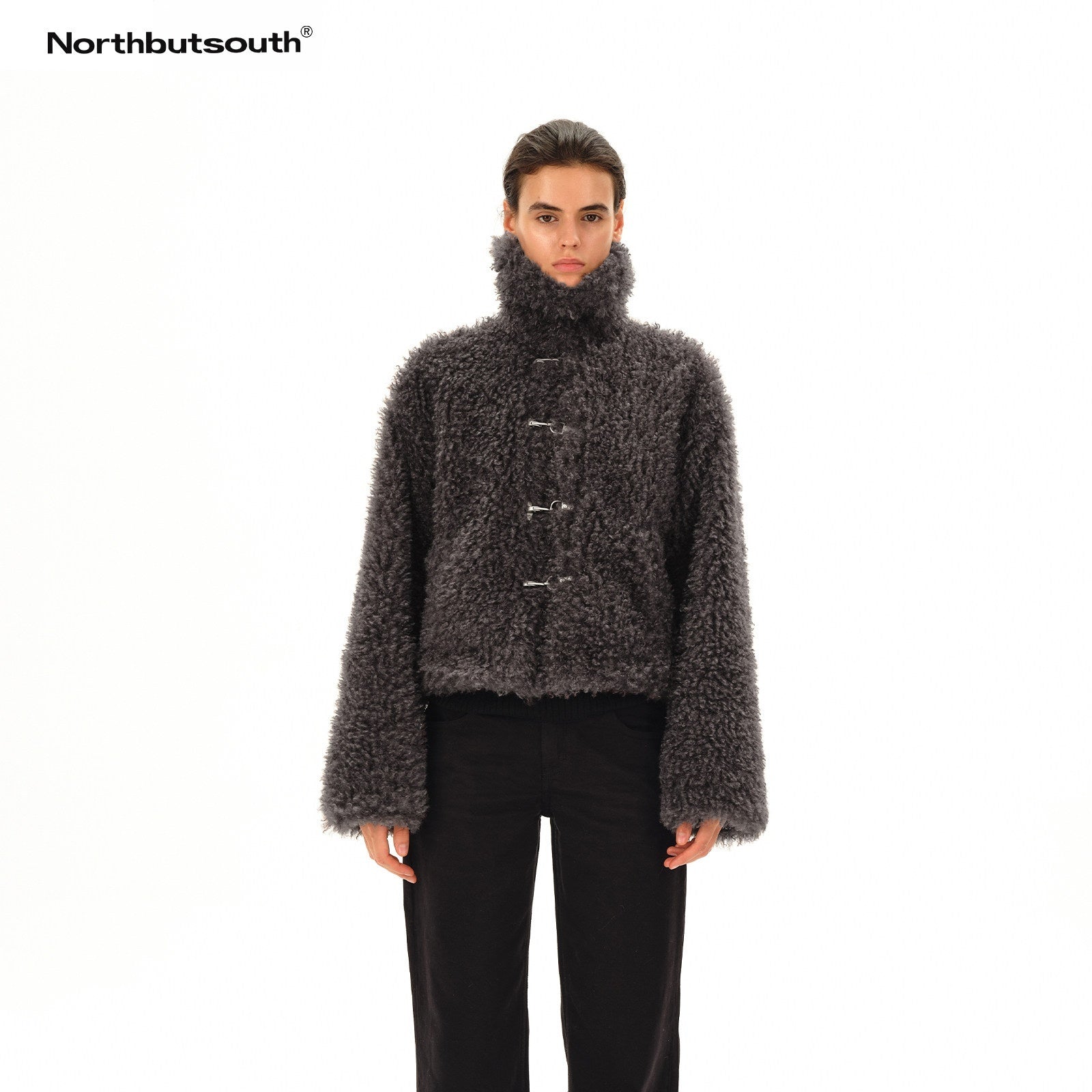 Northbutsouth_Dandelion_Touch_Micro_Curl_Stand_Collar_High_Waist_Women&