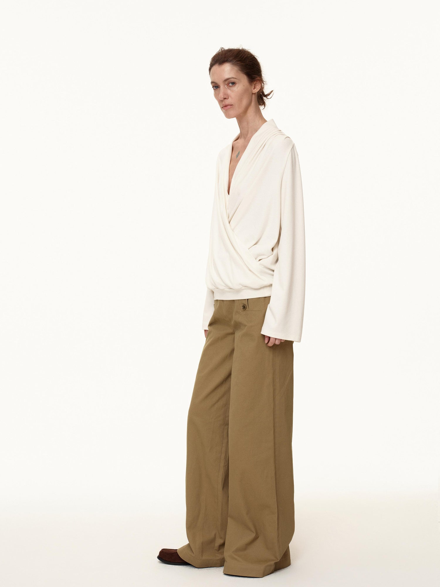 Northbutsouth Deck Multi Button Loose Straight Leg Pants