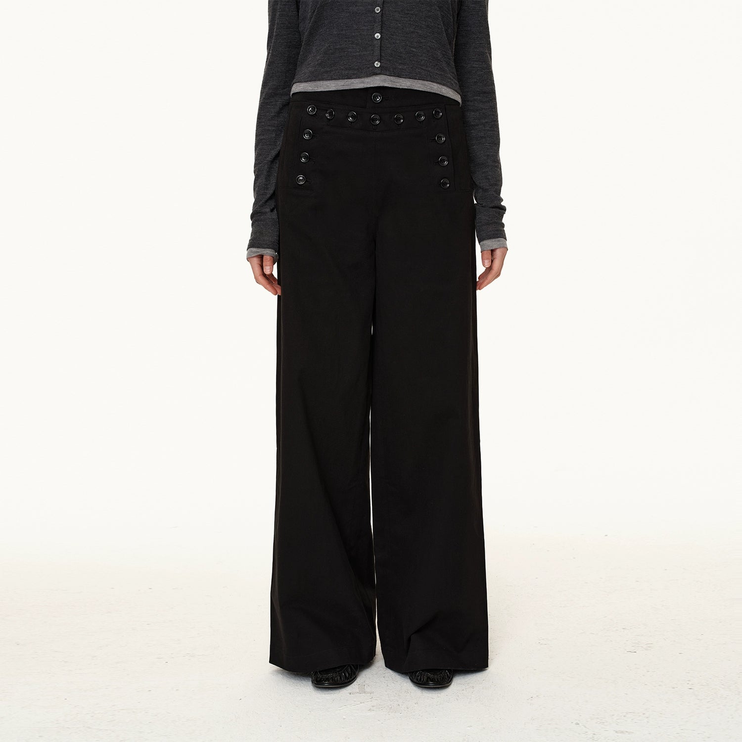 Northbutsouth Deck Multi Button Loose Straight Leg Pants MISSTT