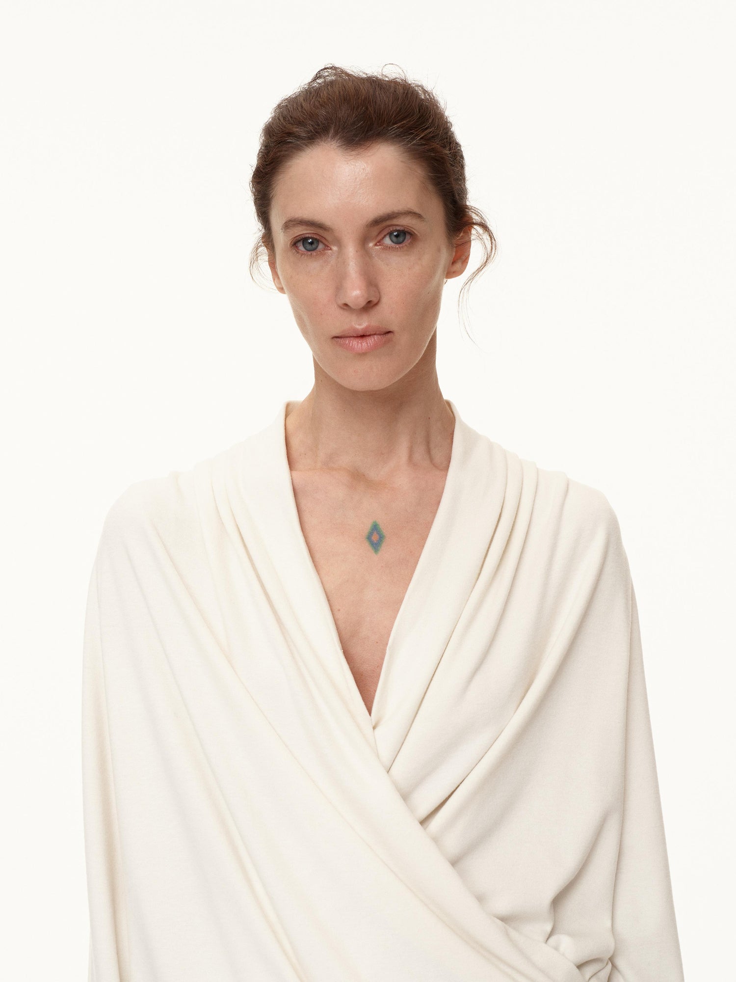 Northbutsouth Deep V Draped Twist Front Shell Top