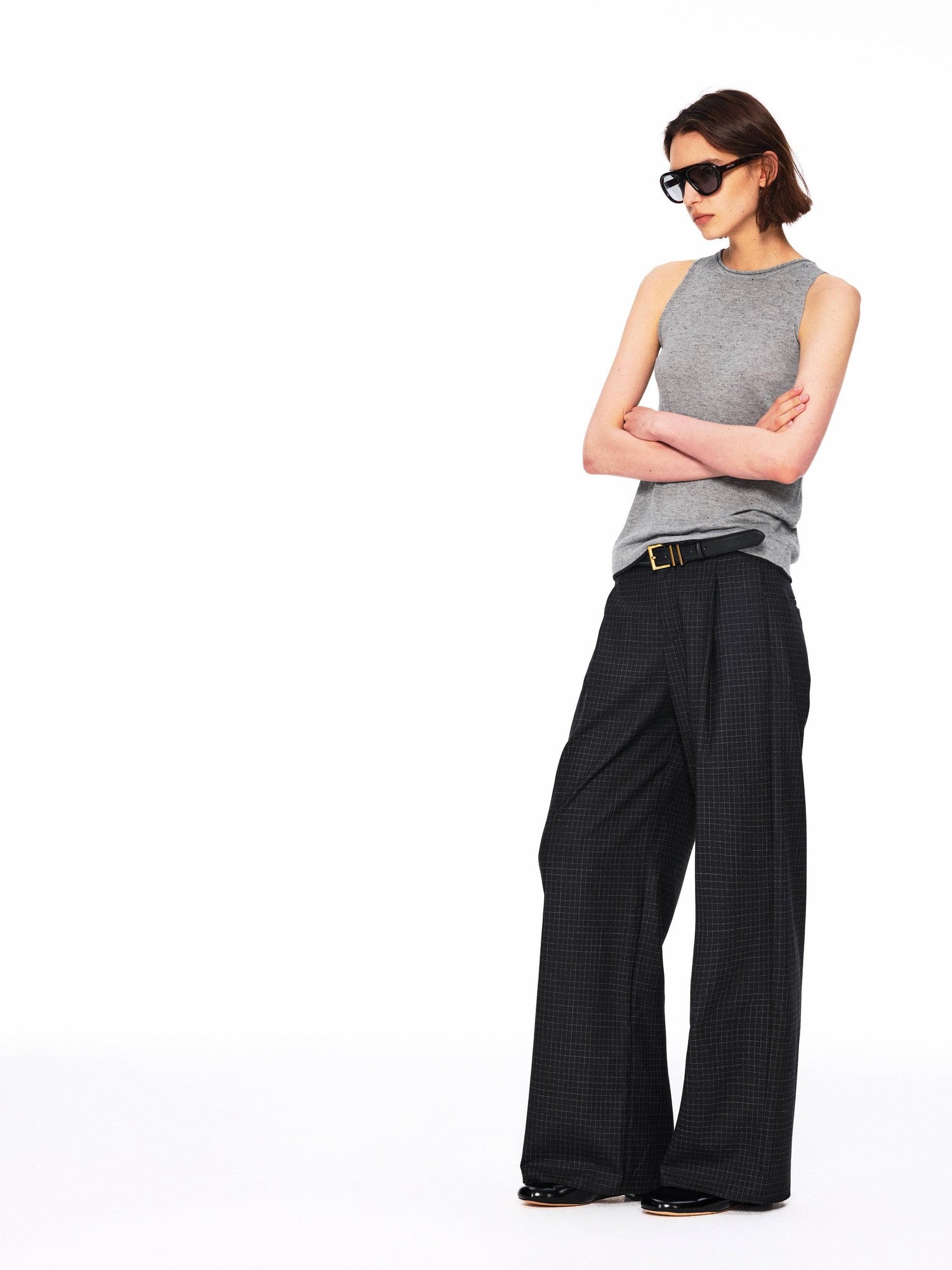 Northbutsouth Dot Knit Layered Colorblock Rolled Hem Women&