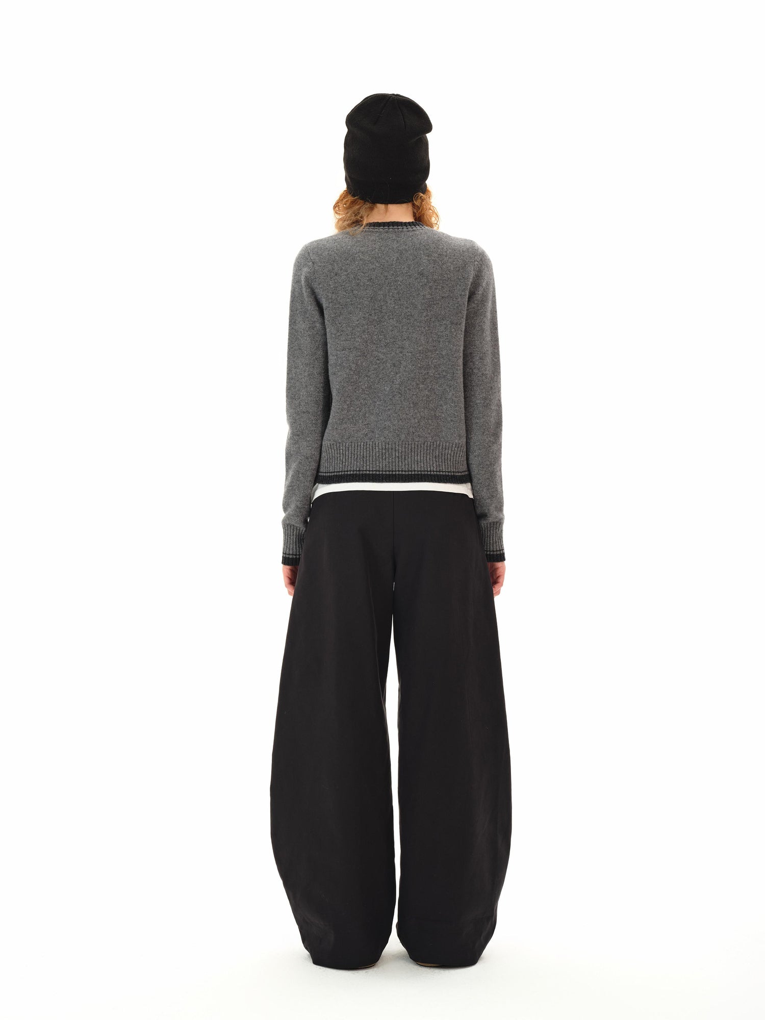 Northbutsouth Double Faced Colorblock Wool Cardigan V-neck Long Sleeve