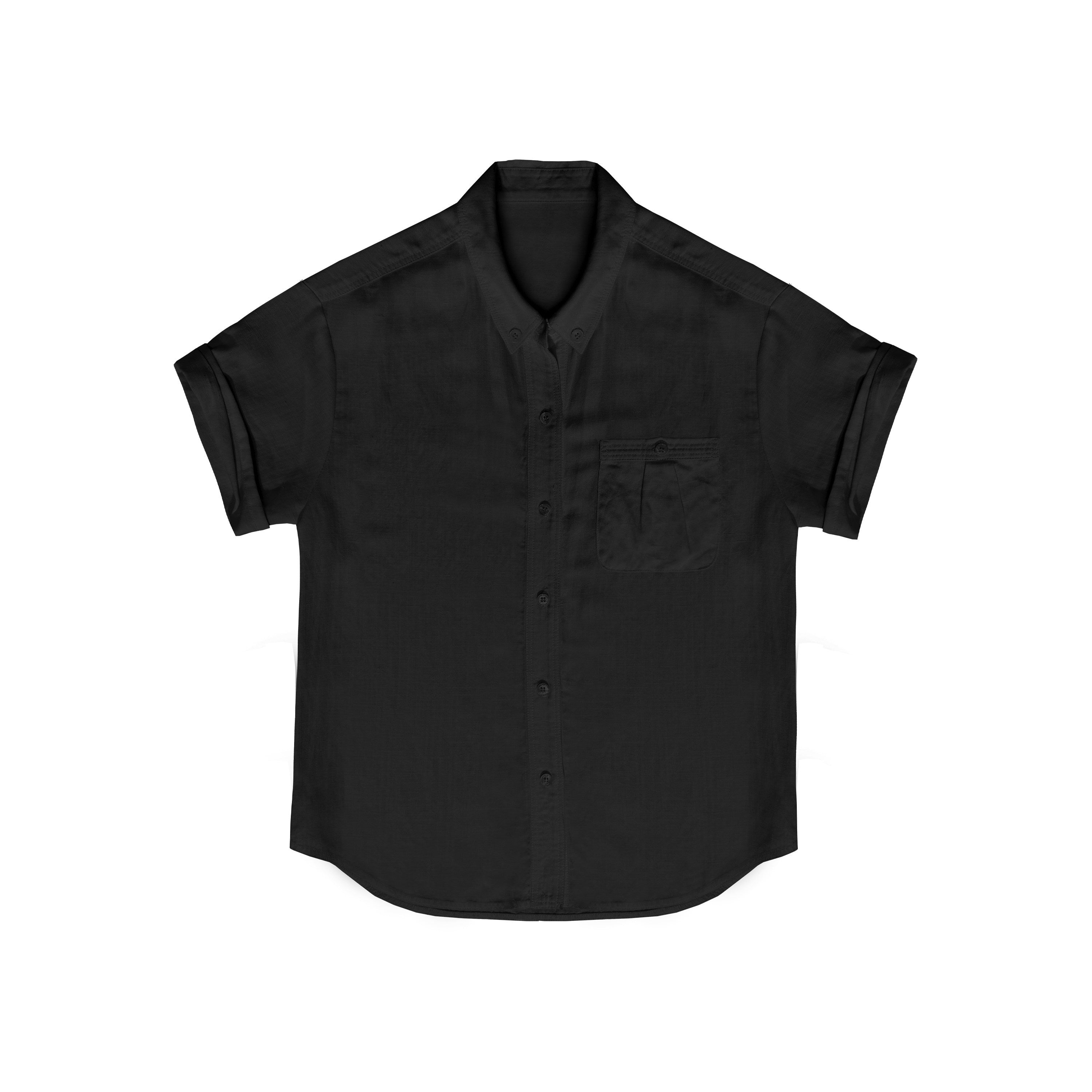 Northbutsouth_Drapey_Loose_Roll_Up_Sleeve_Lapel_Button_Women&