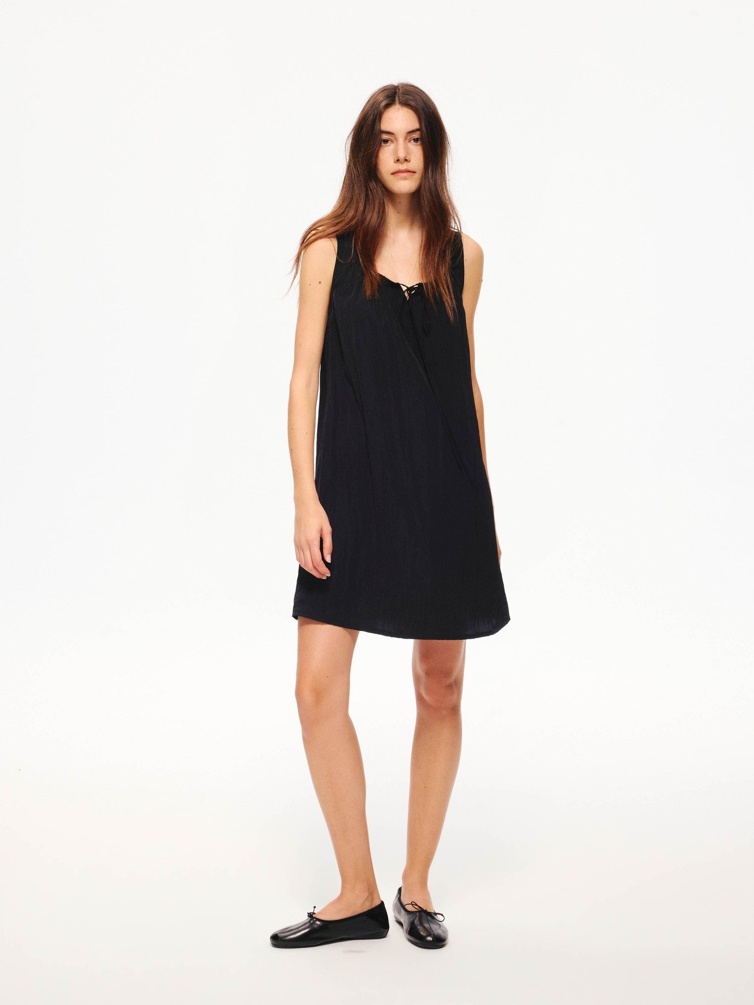 Northbutsouth Drapey Small Square Neck A Line Tie Waist Women&