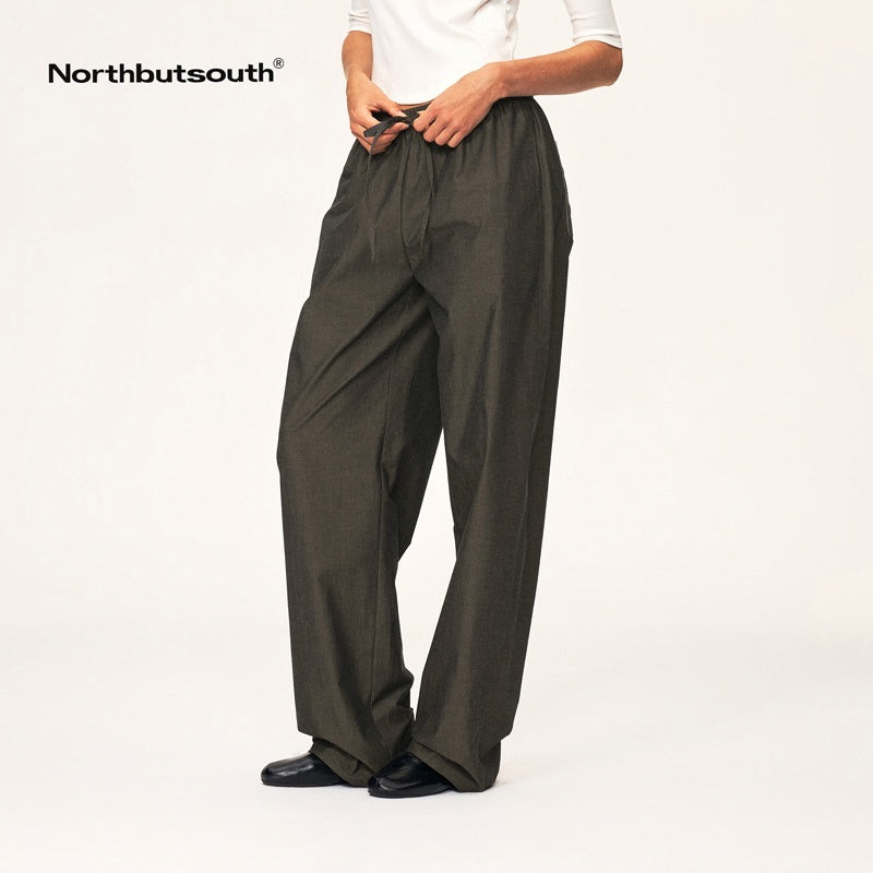 Northbutsouth_Drawstring_Elastic_Waistband_Long_Staple_Cotton_Mid_Low_Rise_Loose_Women&