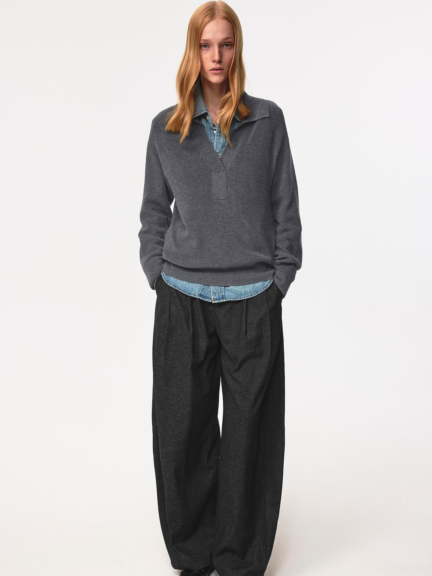 Northbutsouth Drop Fit Hemp Cocoon Trousers With Low Waist And Hook Closure