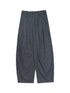Drop Fit Hemp Cocoon Trousers With Low Waist And Hook Closure