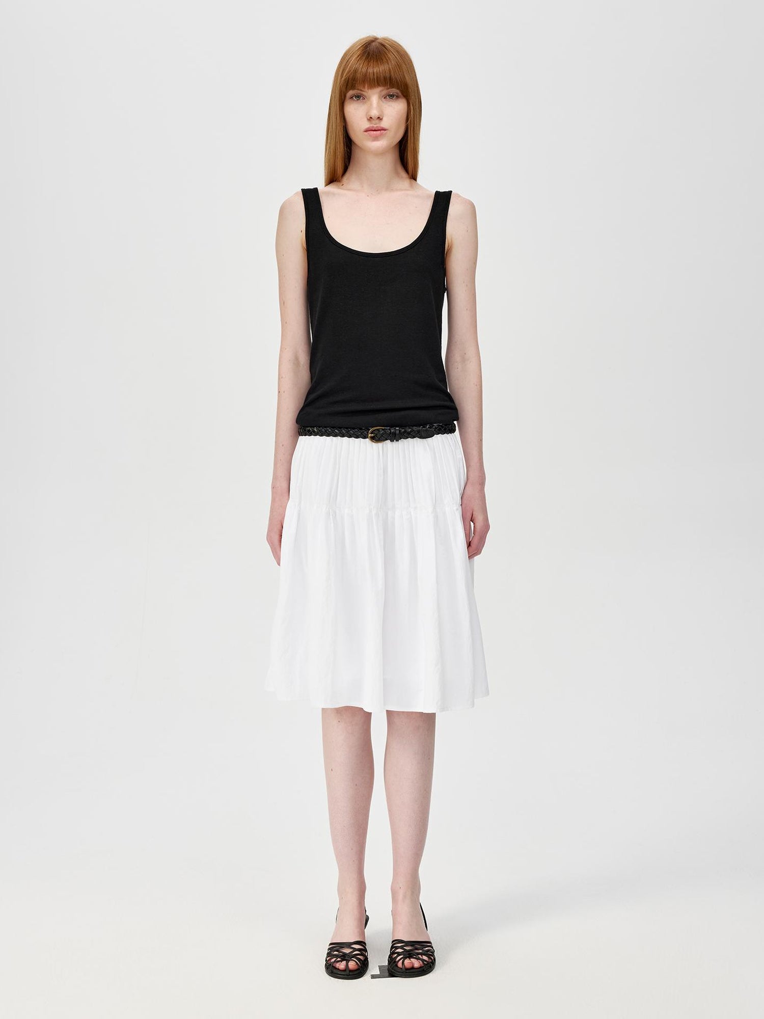 Northbutsouth Fine Pleated A Line Low Waist Lightweight Casual Puff Skirt
