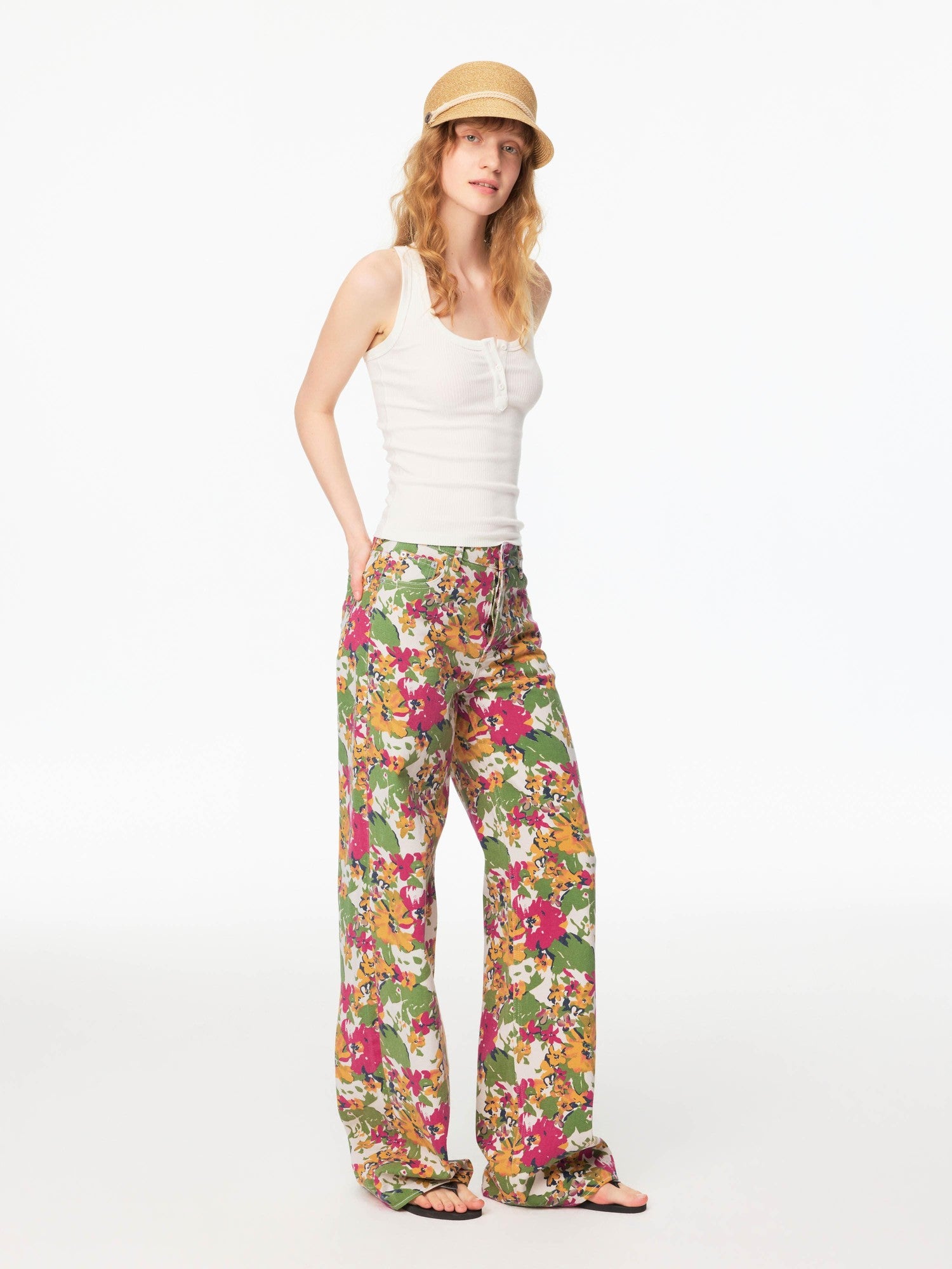 Northbutsouth Floral Mid Rise Relaxed Casual Women&