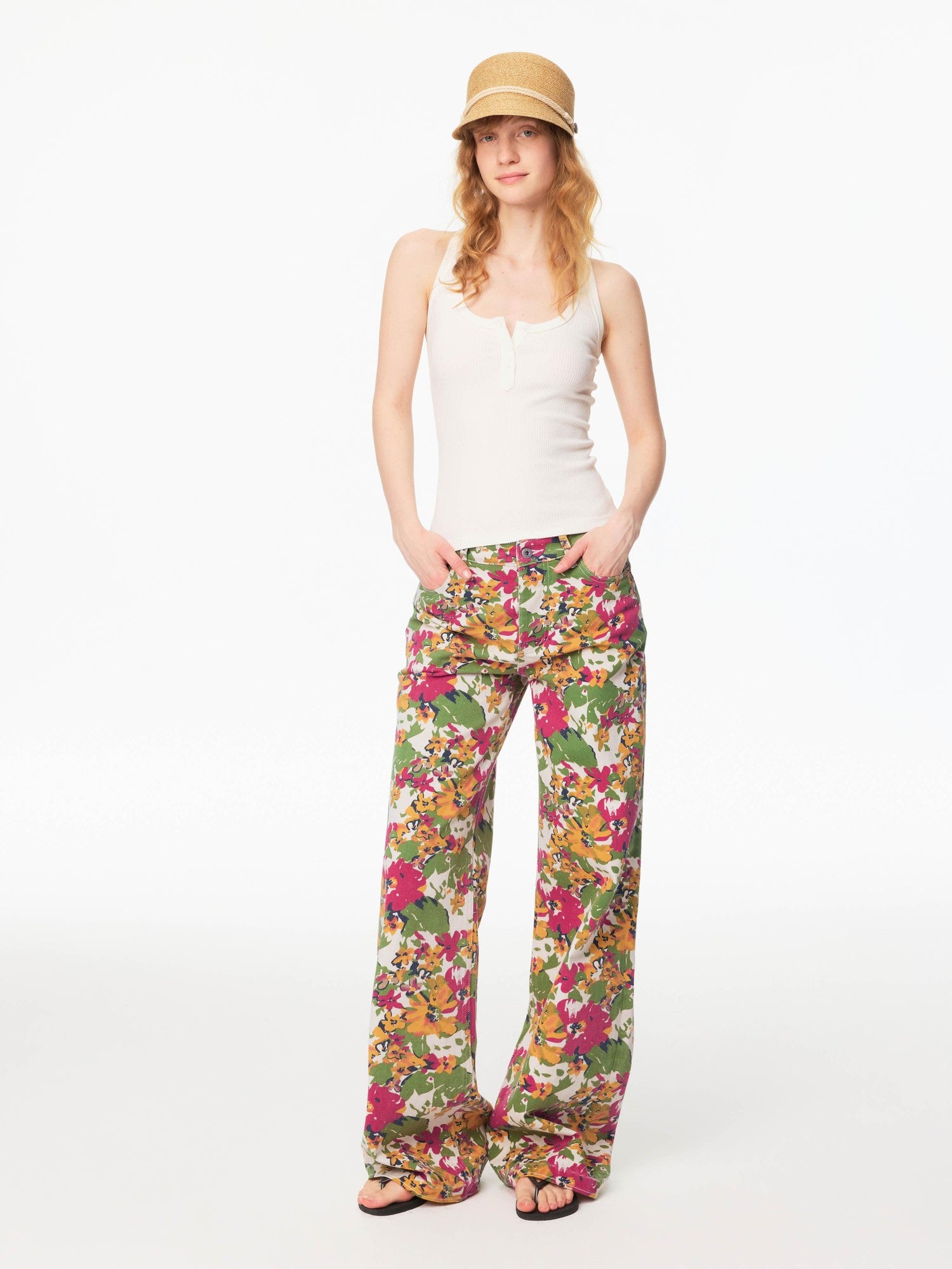 Northbutsouth Floral Mid Rise Relaxed Casual Women&