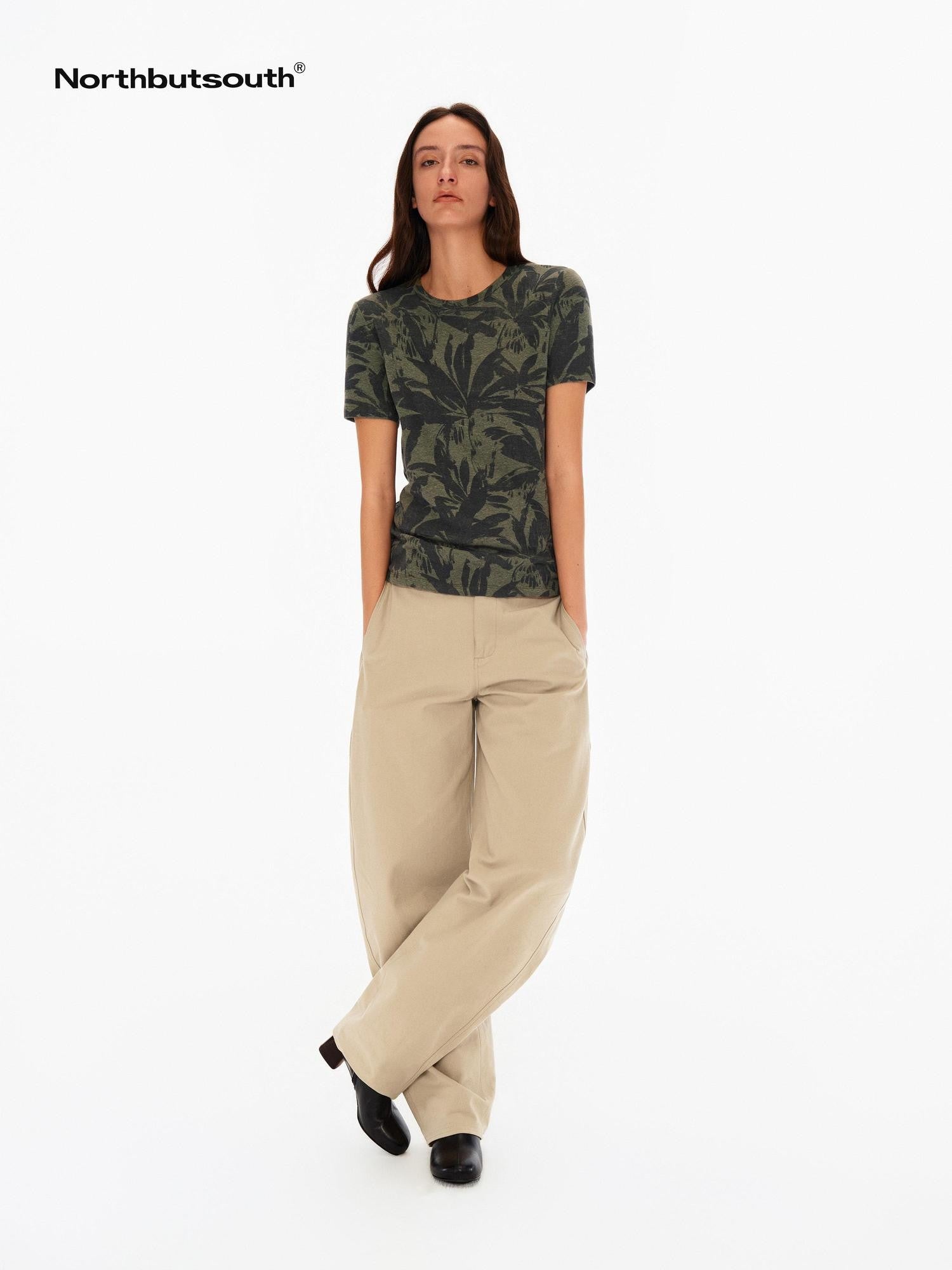 Northbutsouth Floral Printed Slim Fit Women&