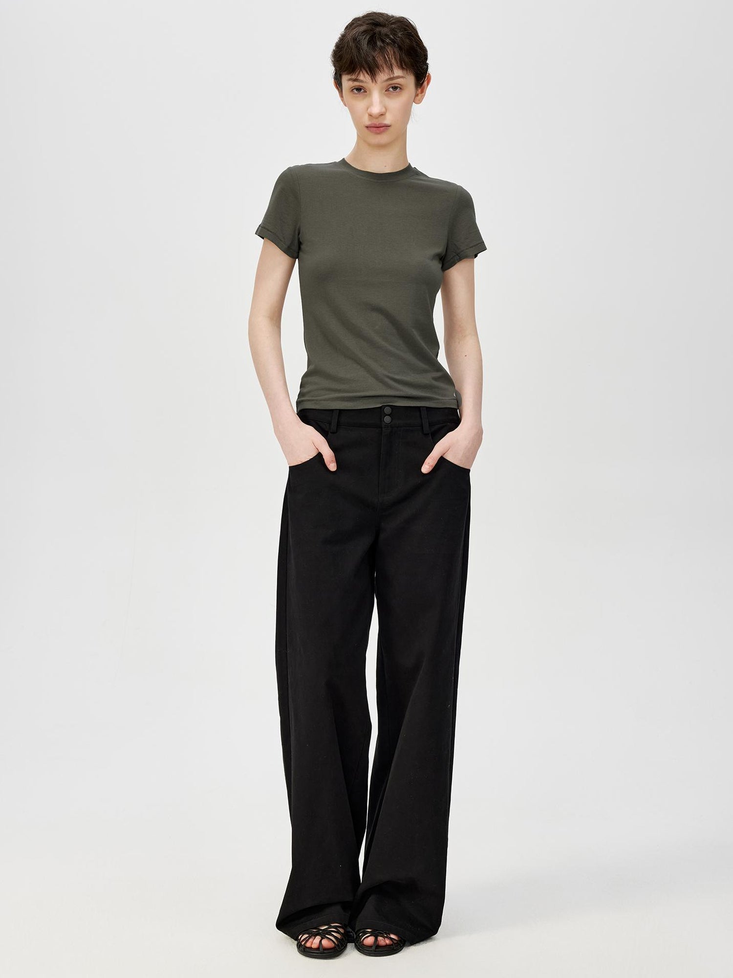 Northbutsouth Four Color Classic Casual Low Waist Straight Leg Lightweight Pants