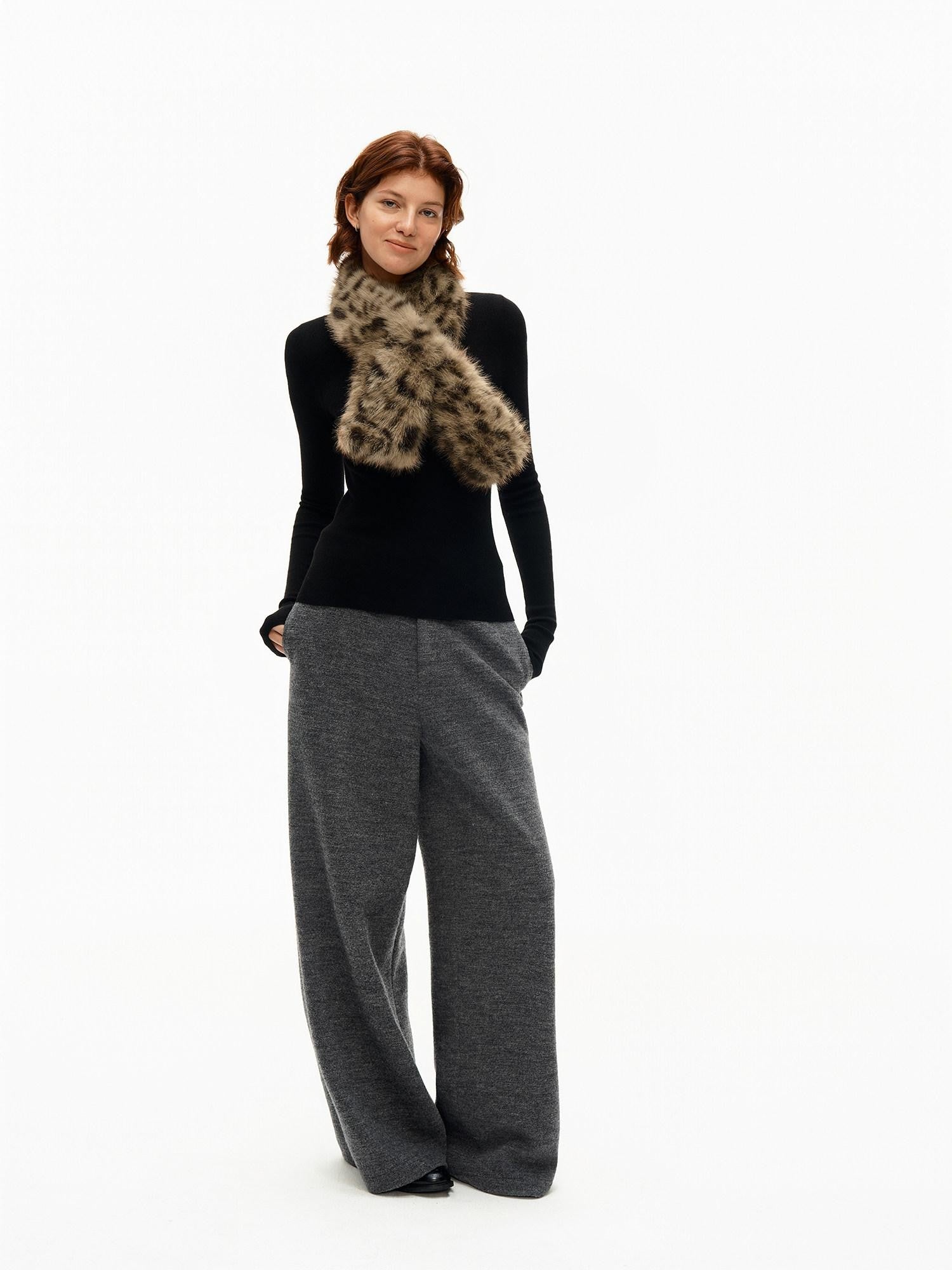 Northbutsouth Gradient Leopard Print Faux Fur Short Women&