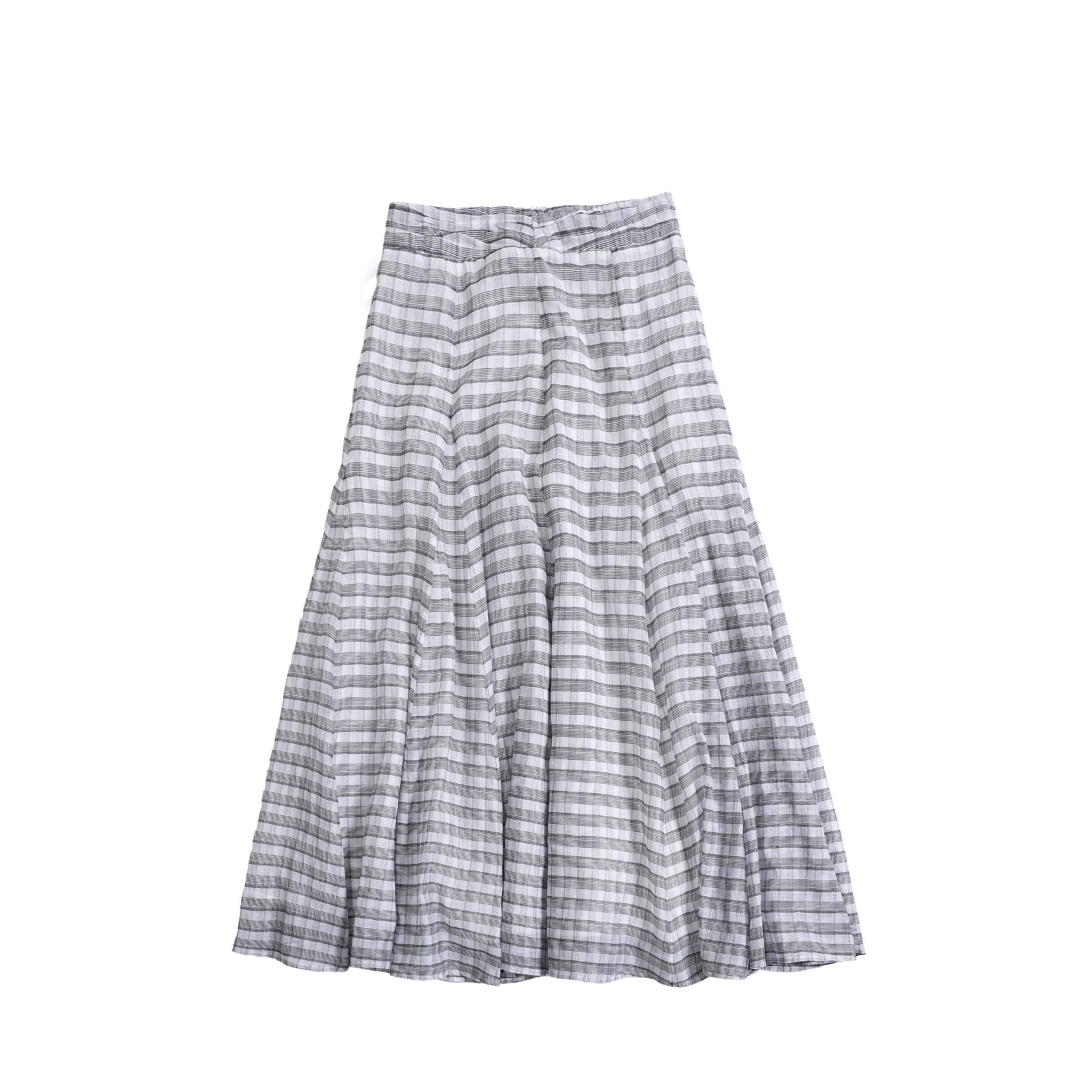 Northbutsouth_Gray_White_Plaid_A_Line_Mid_Low_Waist_Women&