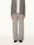 Grey Low Rise Straight Leg Jeans With Soft Washed Texture