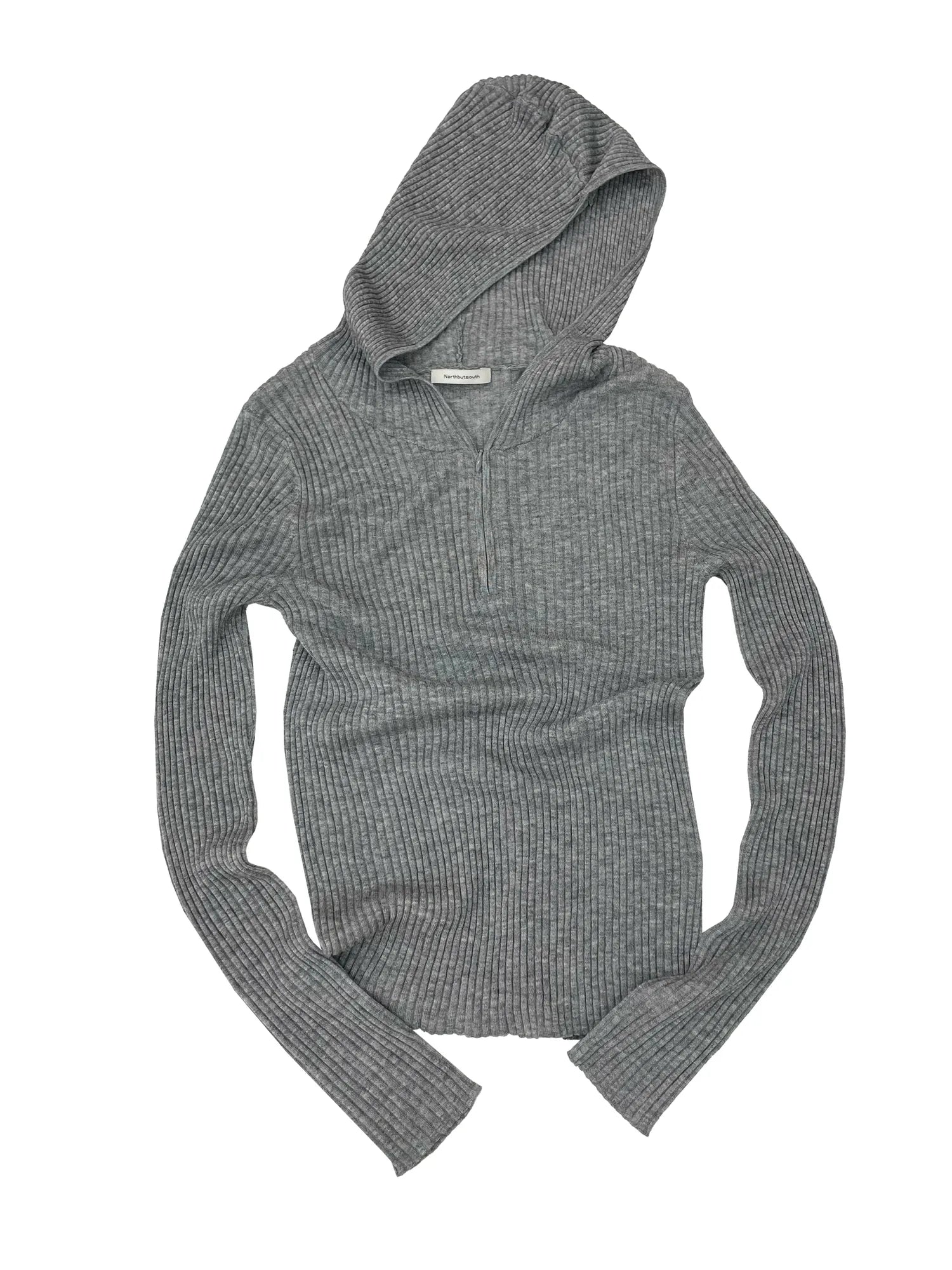 High Elastic Merino Wool Ribbed Hooded Half Zip Base Layer