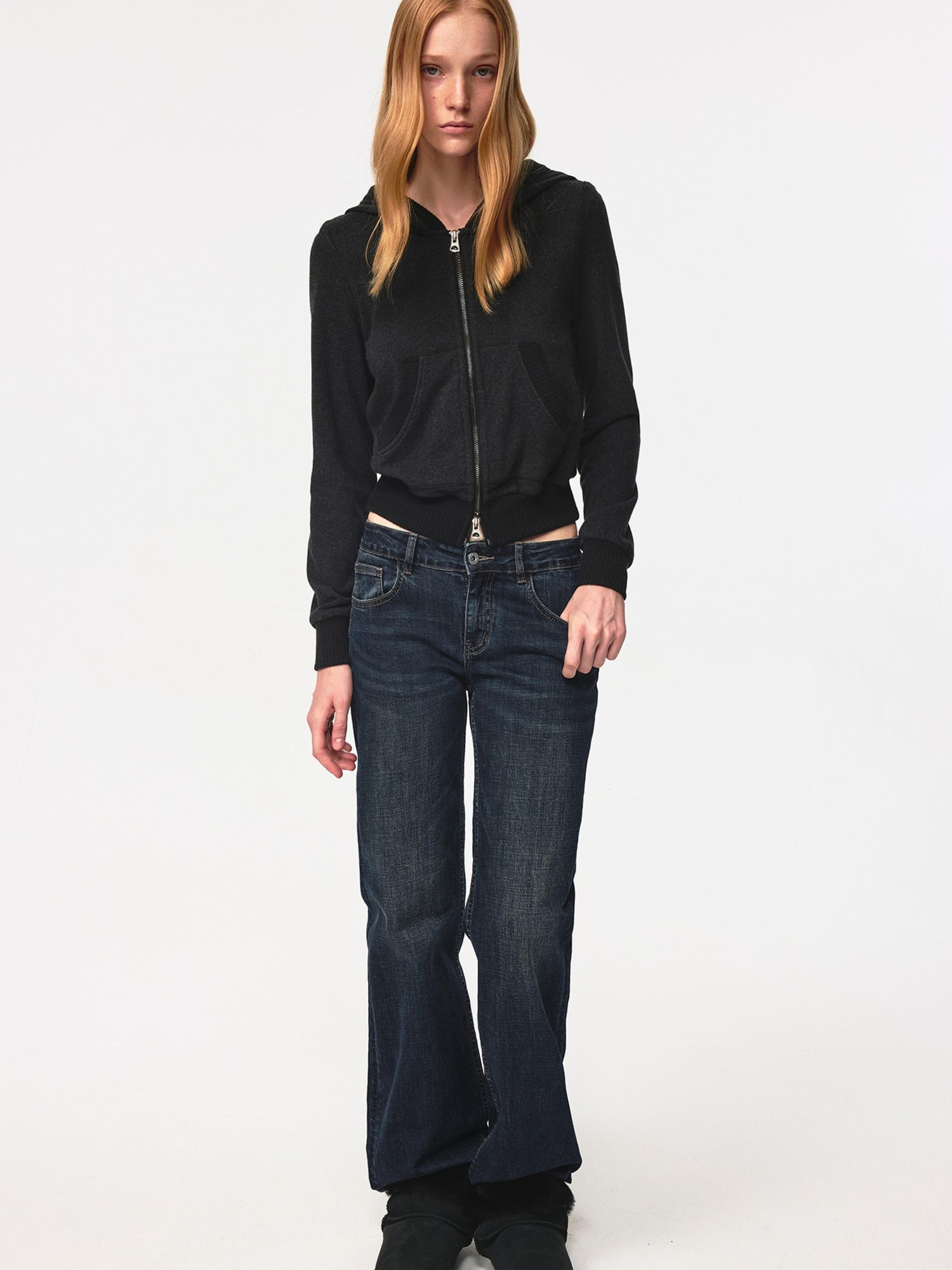 Northbutsouth Indigo Wash Low Mid Rise Slim Fit Vintage Denim Pants