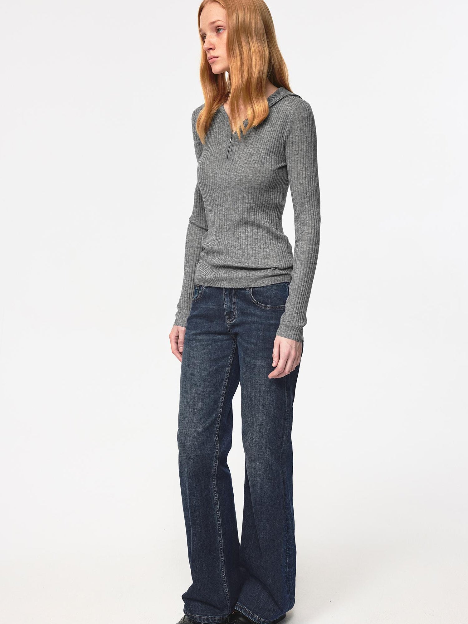 Northbutsouth Indigo Wash Low Mid Rise Slim Fit Vintage Denim Pants