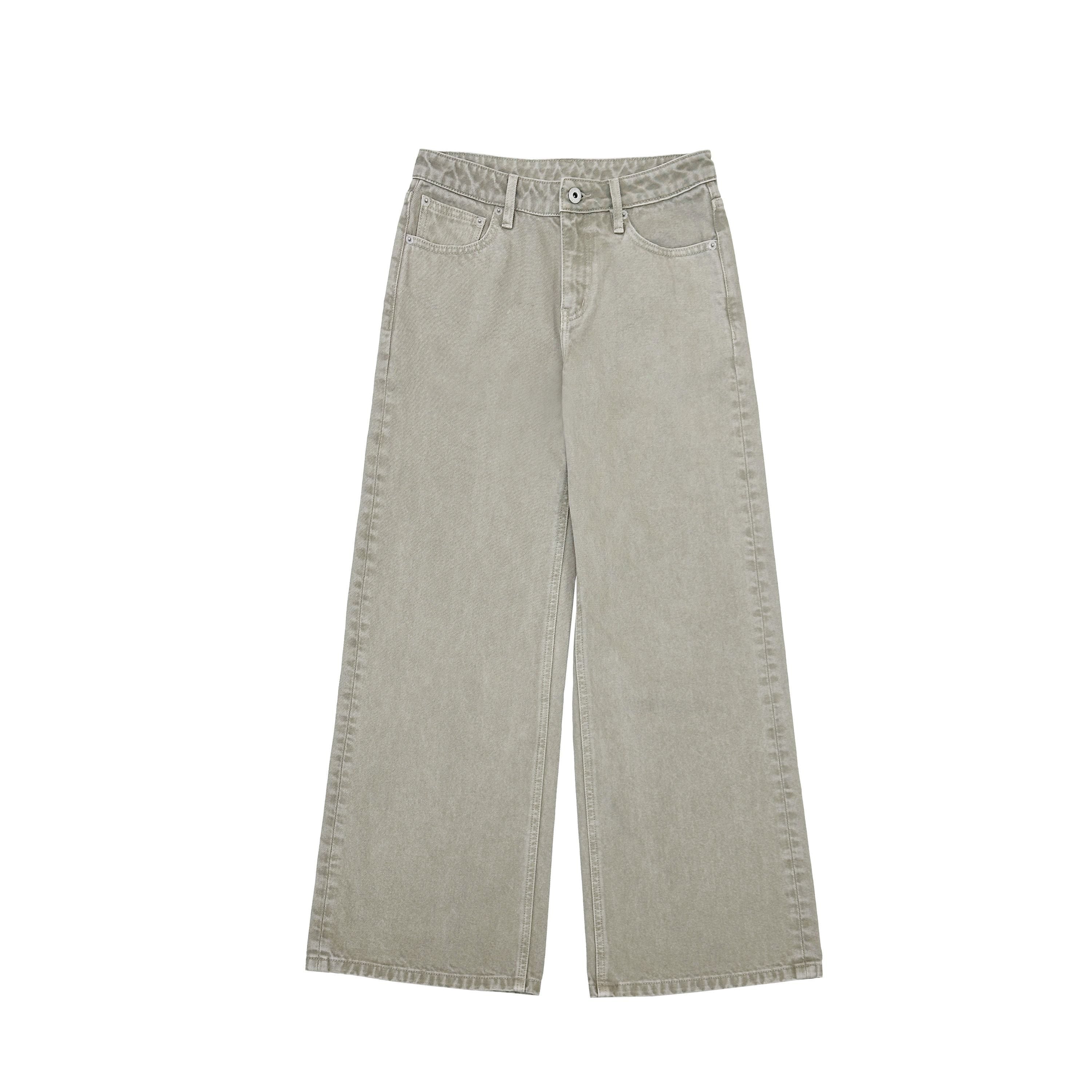 Northbutsouth_Khaki_Green_Low_Rise_Zip_Fly_Loose_Fit_Casual_Women&