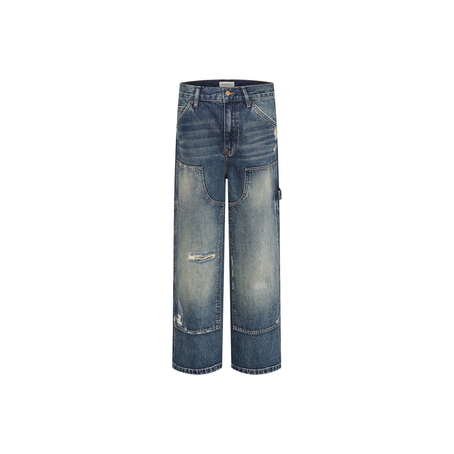Northbutsouth Knee Rip Distressed Mid Rise Denim Trousers MISSTT