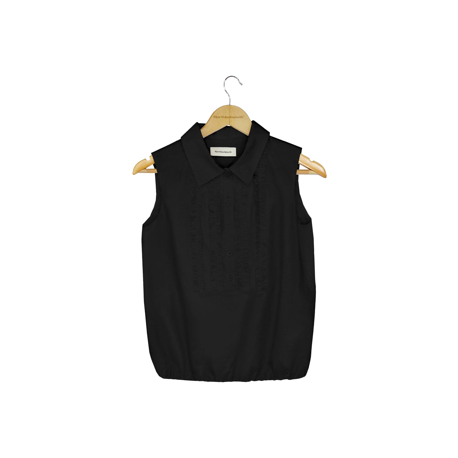 Northbutsouth Lace Ruffle Semi Open Neck Lightweight Adjustable Cotton Vest MISSTT