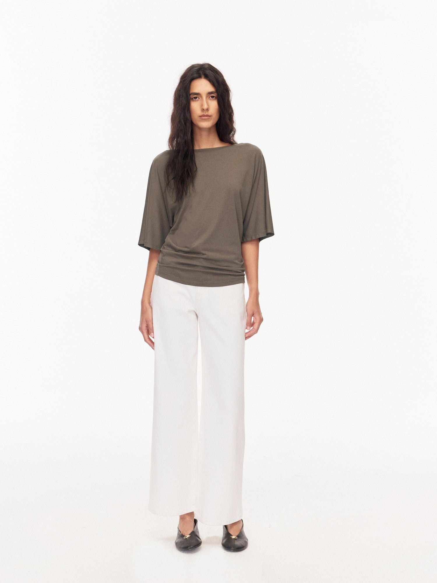 Northbutsouth Layered Boat Neck Relaxed Breathable Women&