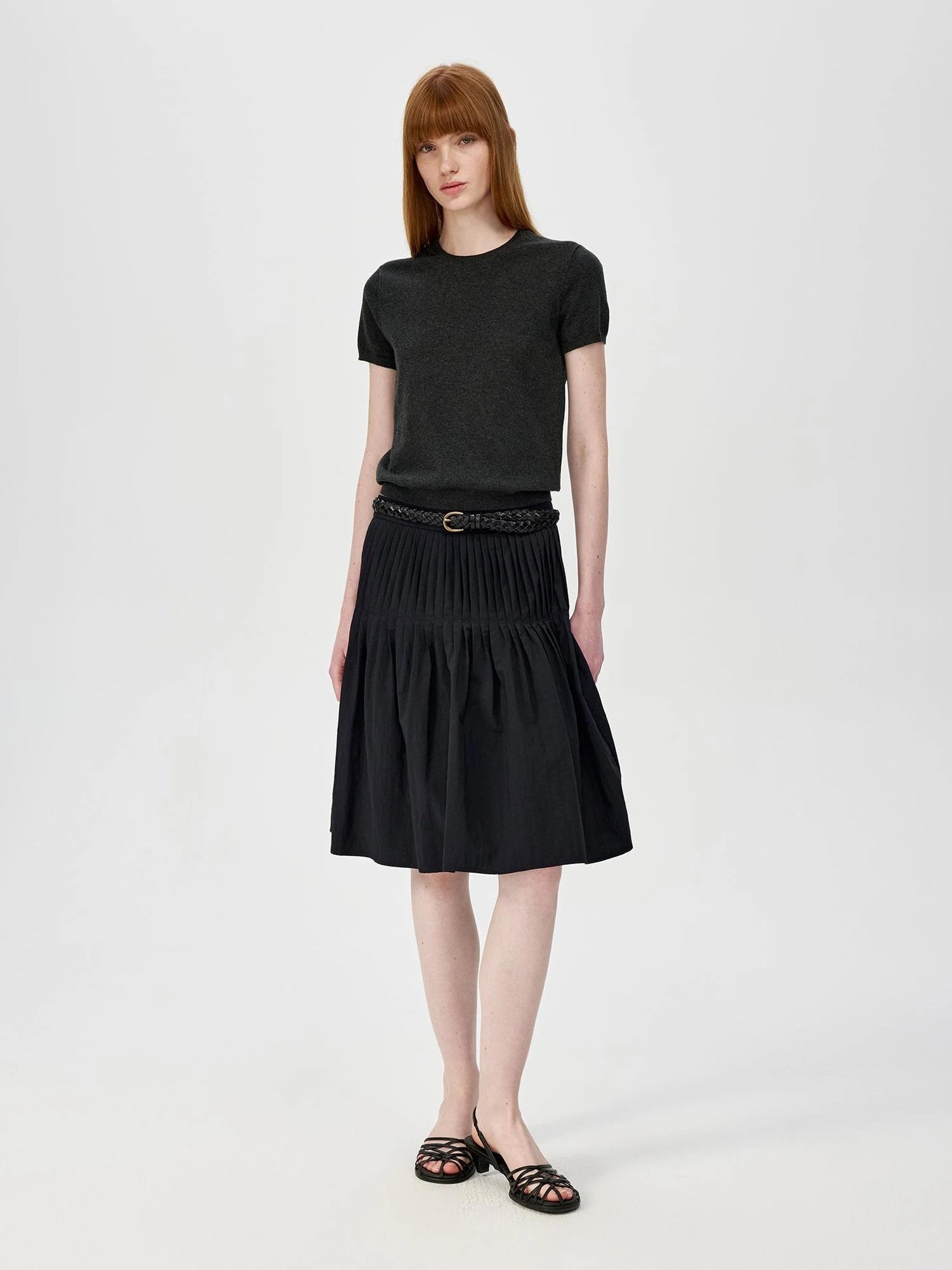 Lightweight Knit T-shirt In Multiple Colors