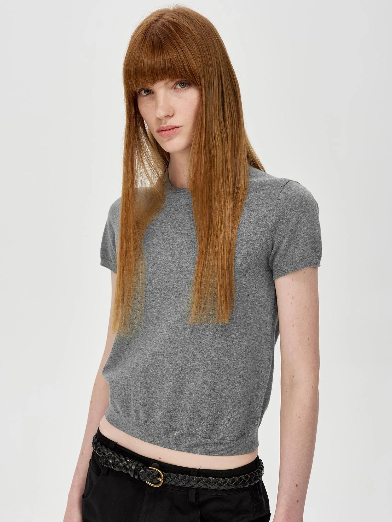 Lightweight Knit T-shirt In Multiple Colors