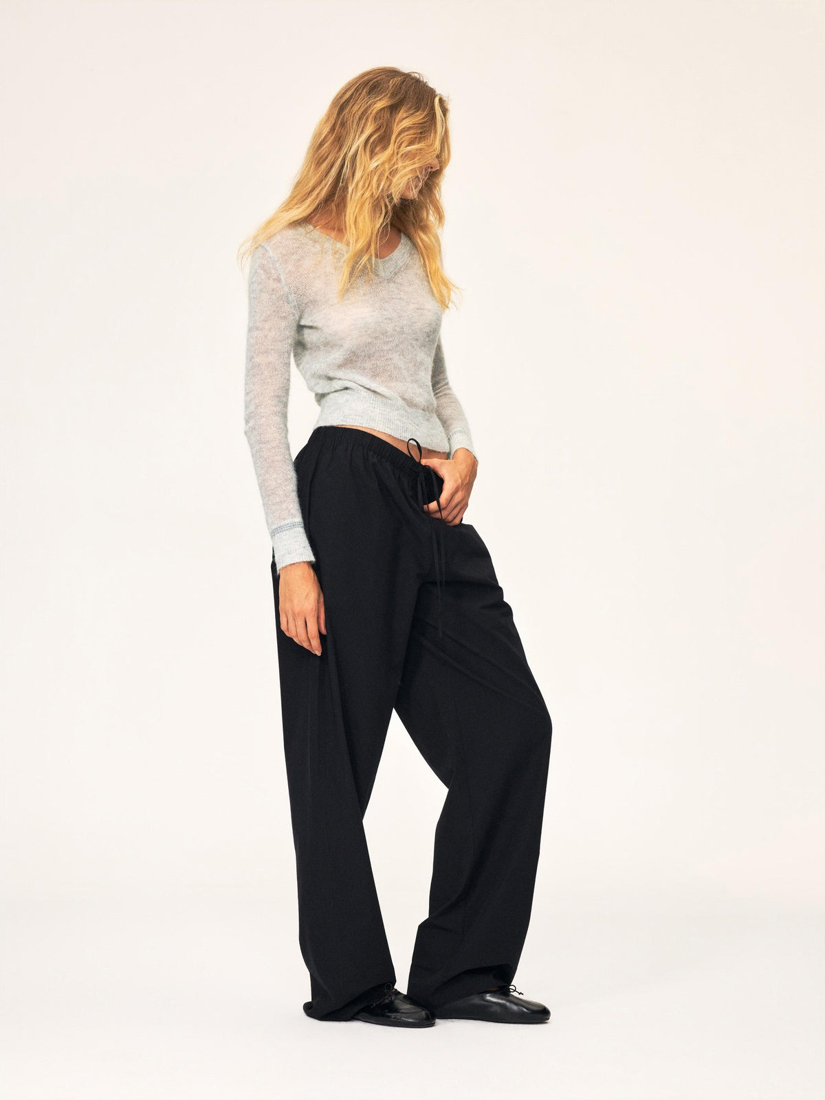 Northbutsouth Lightweight Ribbed Color Block V-neck Women&