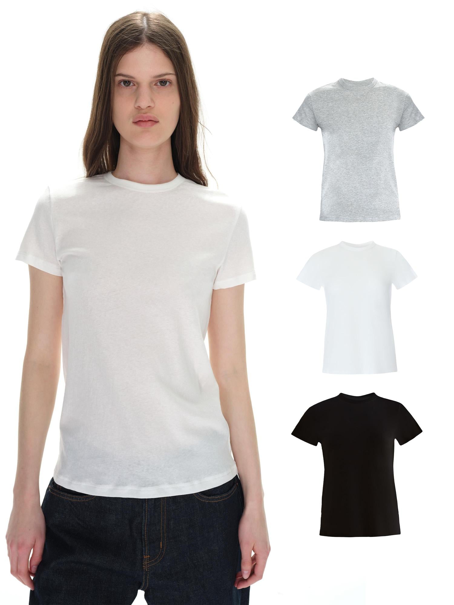 Northbutsouth Lightweight Ribbed Cotton Slim Fit T-shirt