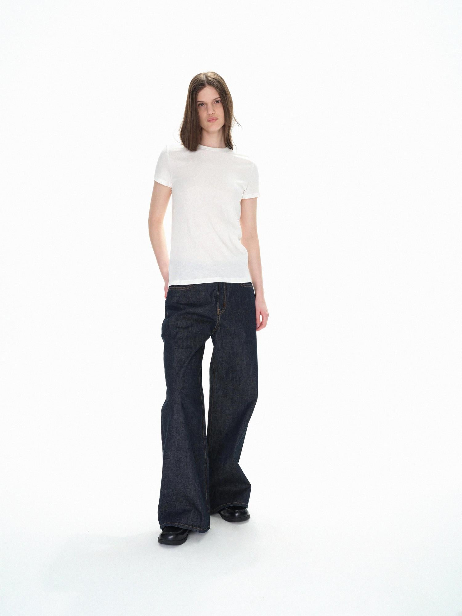 Northbutsouth Lightweight Ribbed Cotton Slim Fit T-shirt