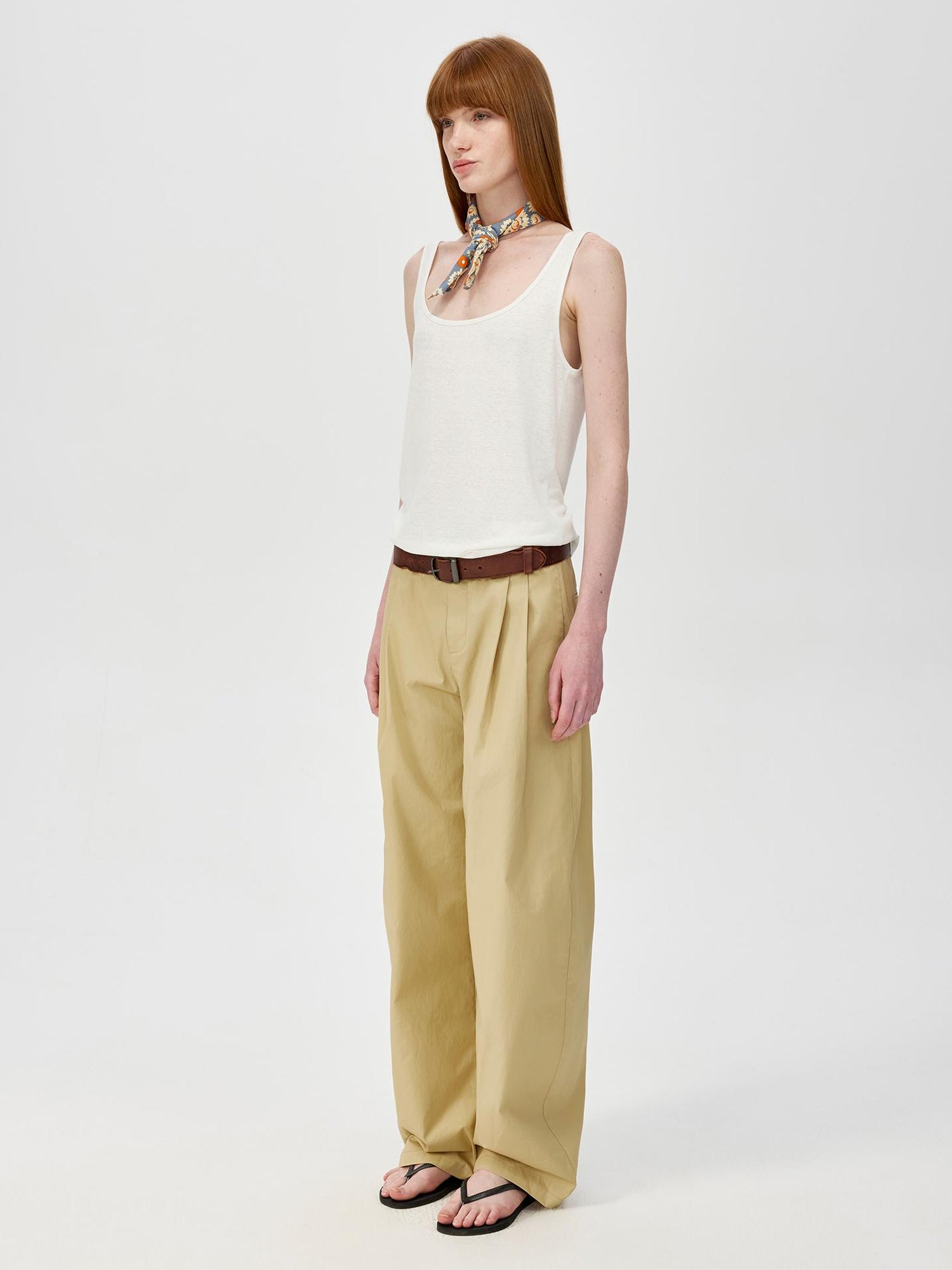 Northbutsouth Lightweight U Neck Linen Blend Relaxed Holiday Vest