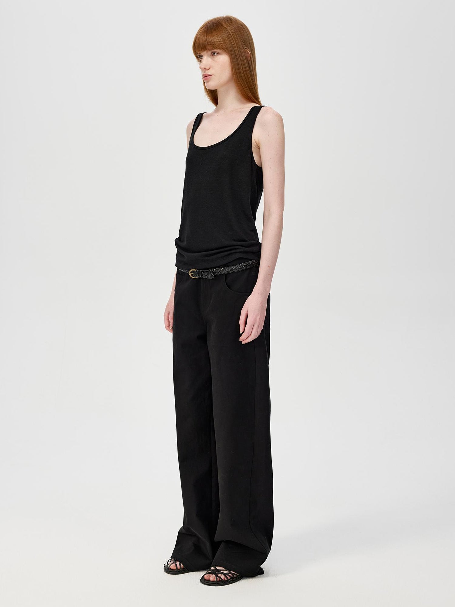 Northbutsouth Lightweight U Neck Linen Blend Relaxed Holiday Vest
