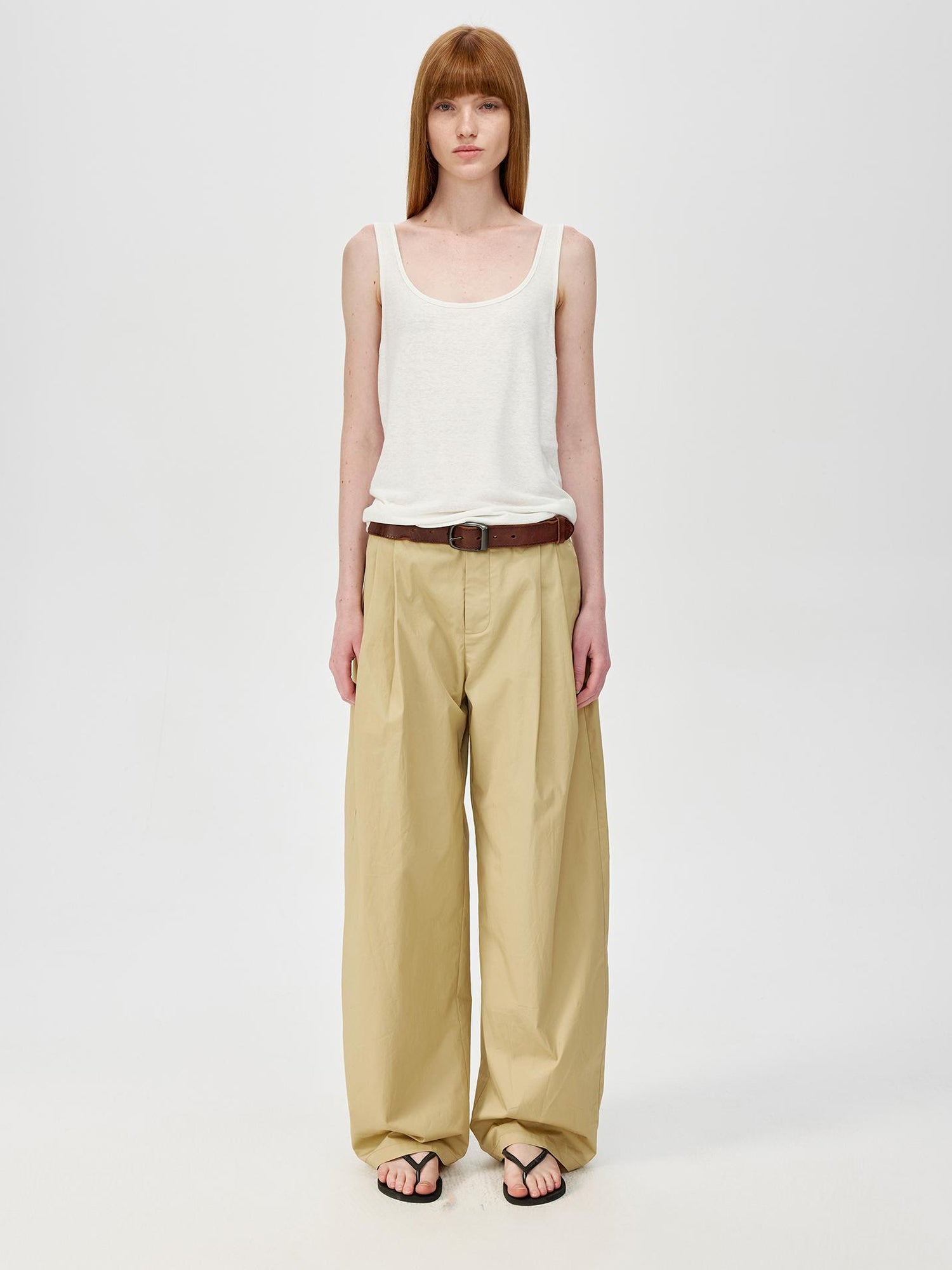 Northbutsouth Lightweight U Neck Linen Blend Relaxed Holiday Vest