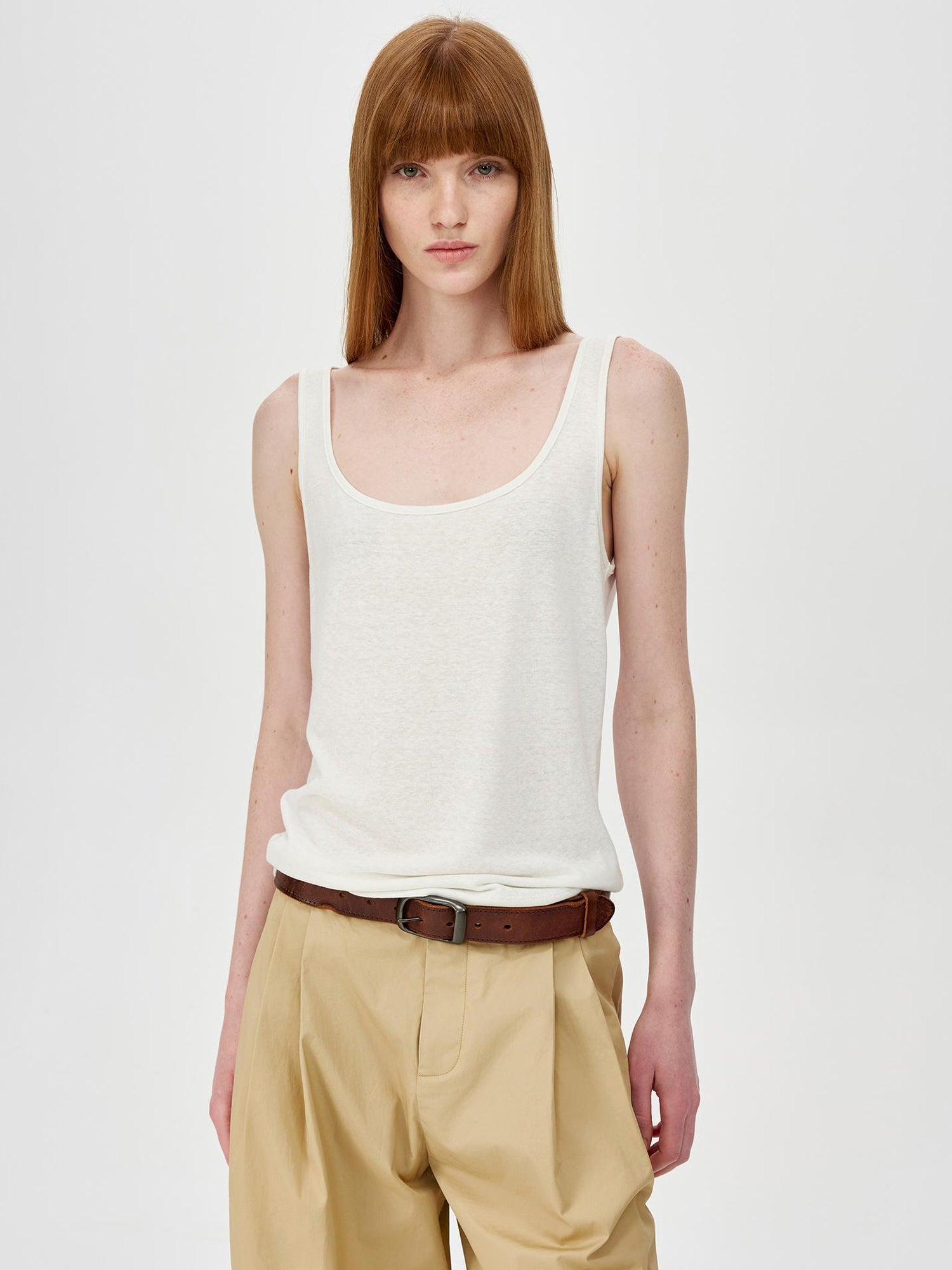 Northbutsouth Lightweight U Neck Linen Blend Relaxed Holiday Vest