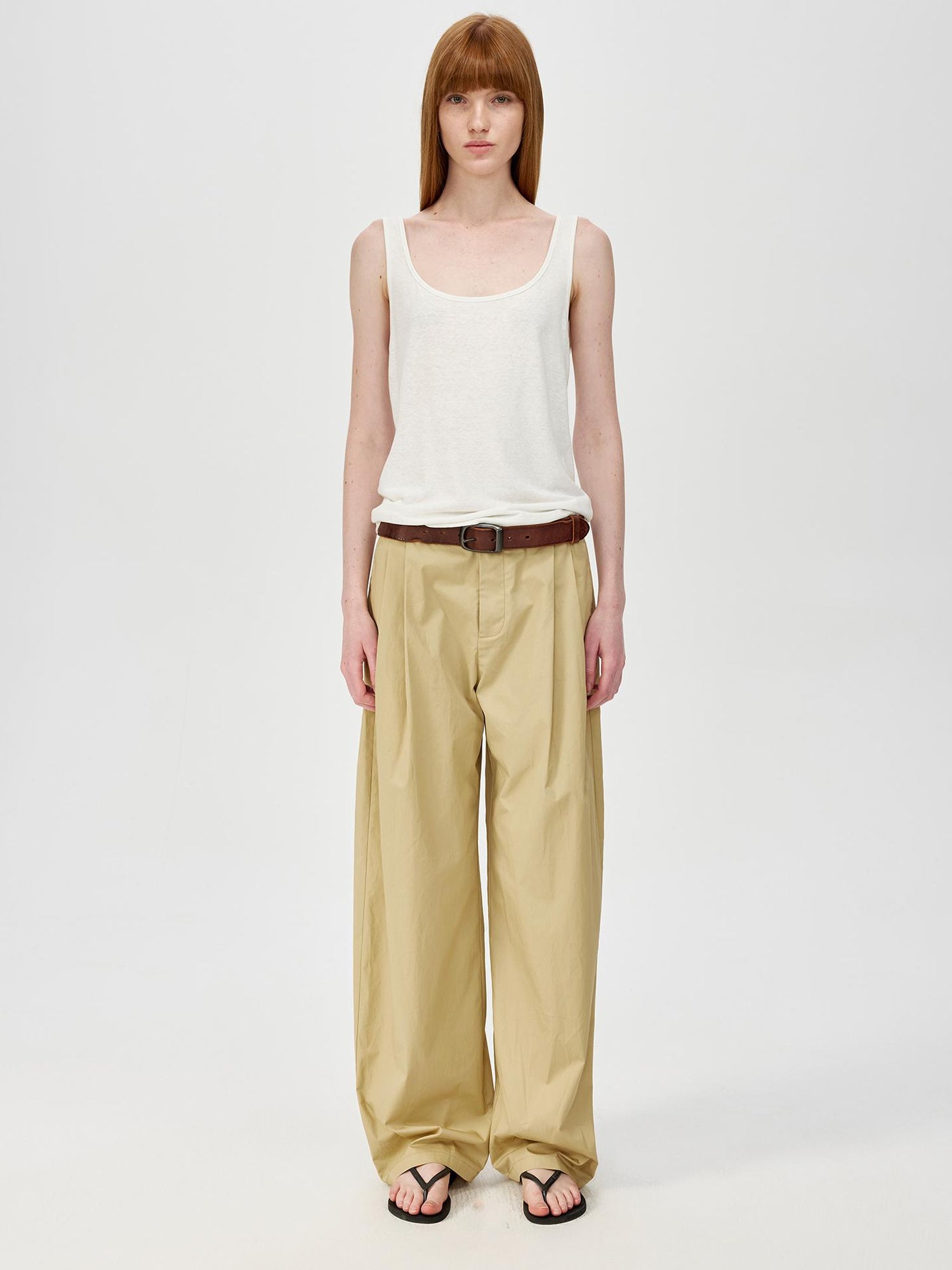 Northbutsouth Lightweight U Neck Linen Blend Relaxed Holiday Vest